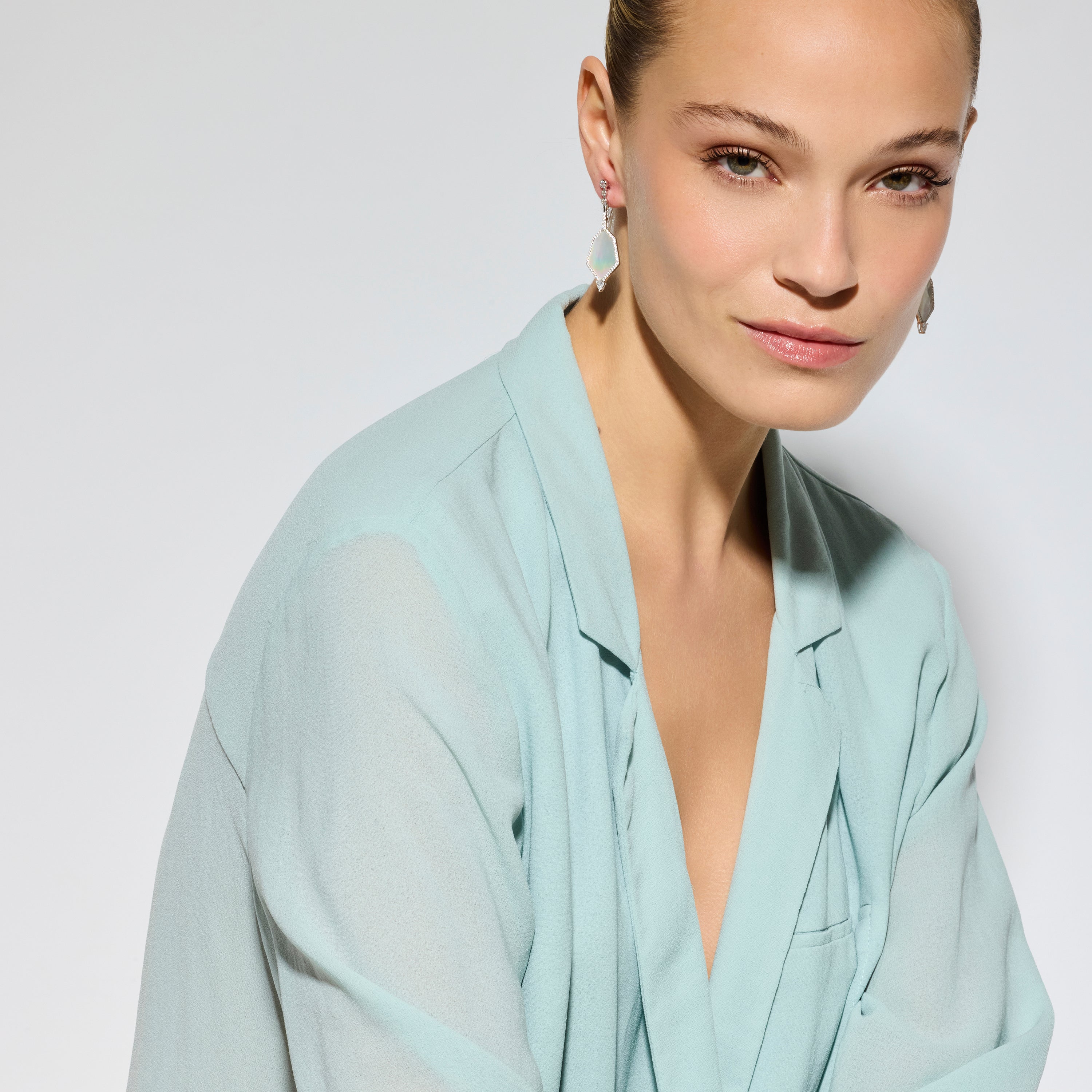 Pendientes de Plata de Ley 925 y Circonita Brillante acabado rodio - Faios