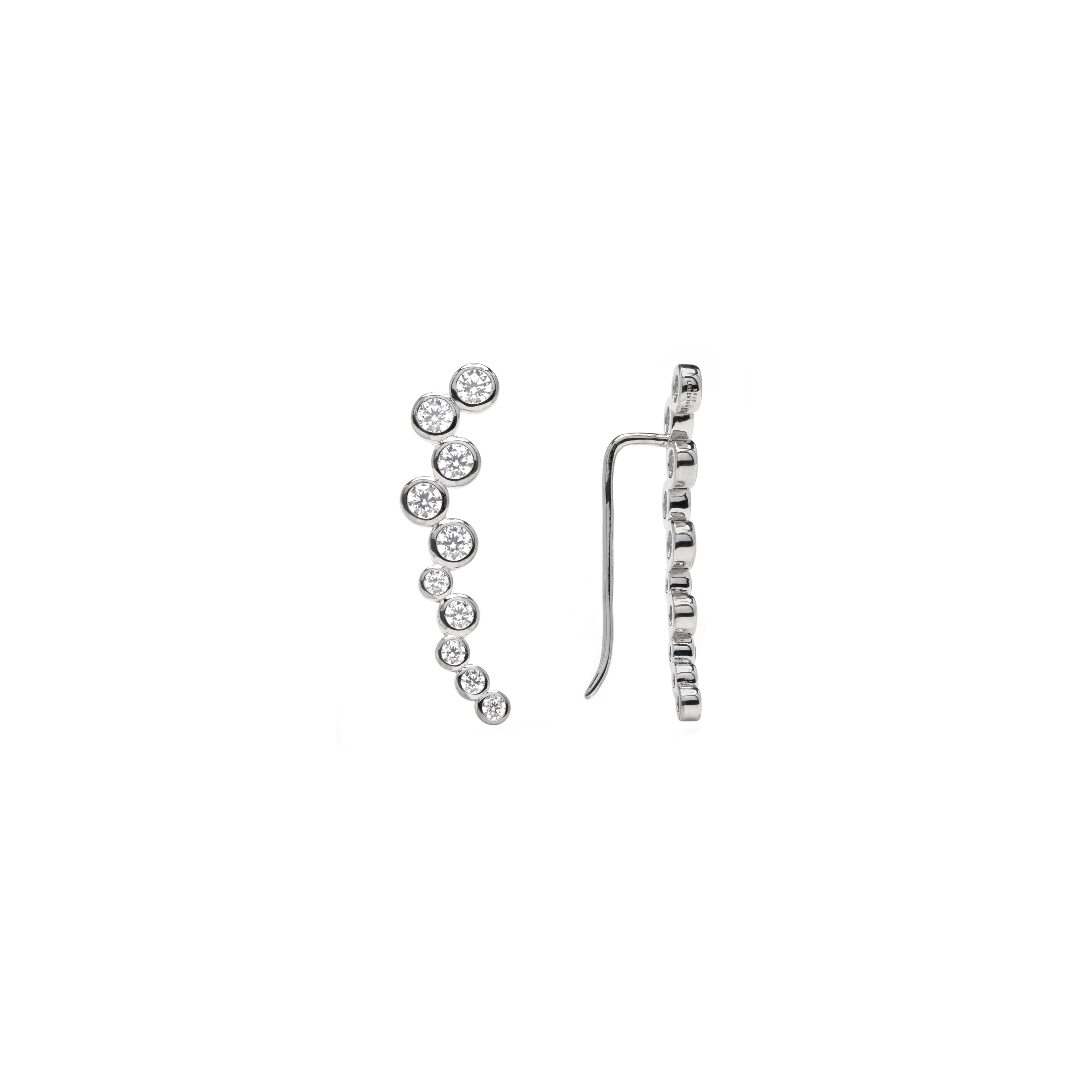 Pendientes de Plata de Ley 925 y Circonita Brillante acabado en rodio - Ciro