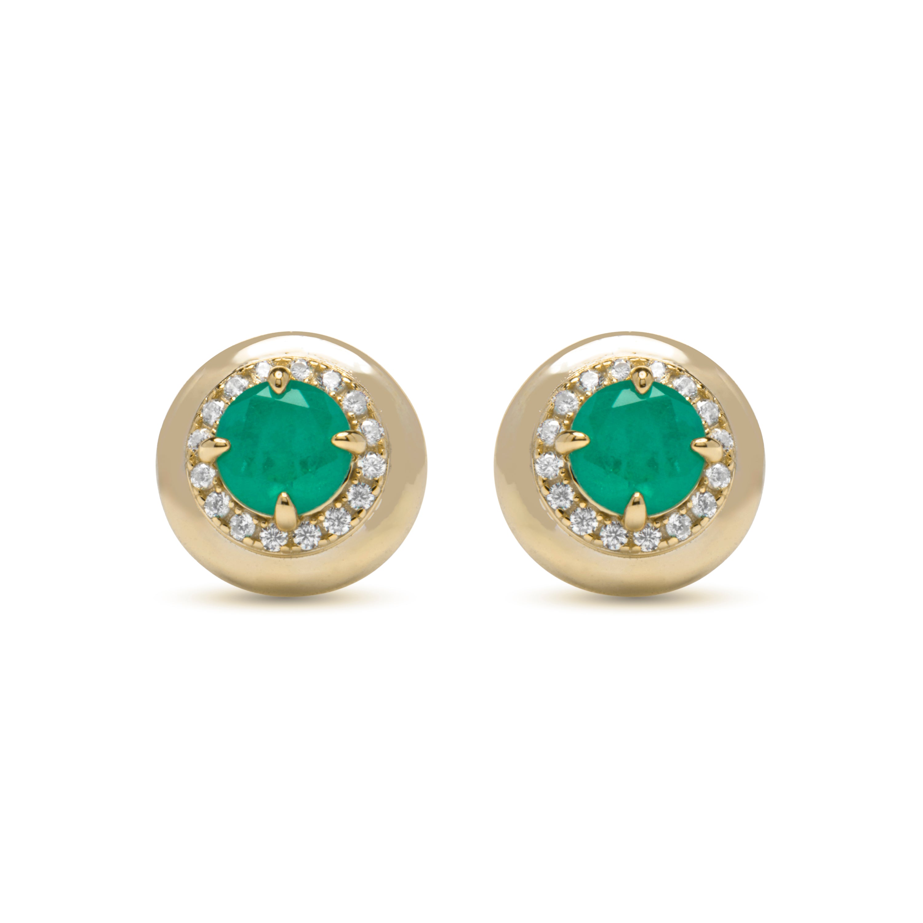 Pendientes de Plata de Ley 925 y Cuarzo Hidrotermal Verde Paraiba acabado en oro amarillo 18k - Lilos
