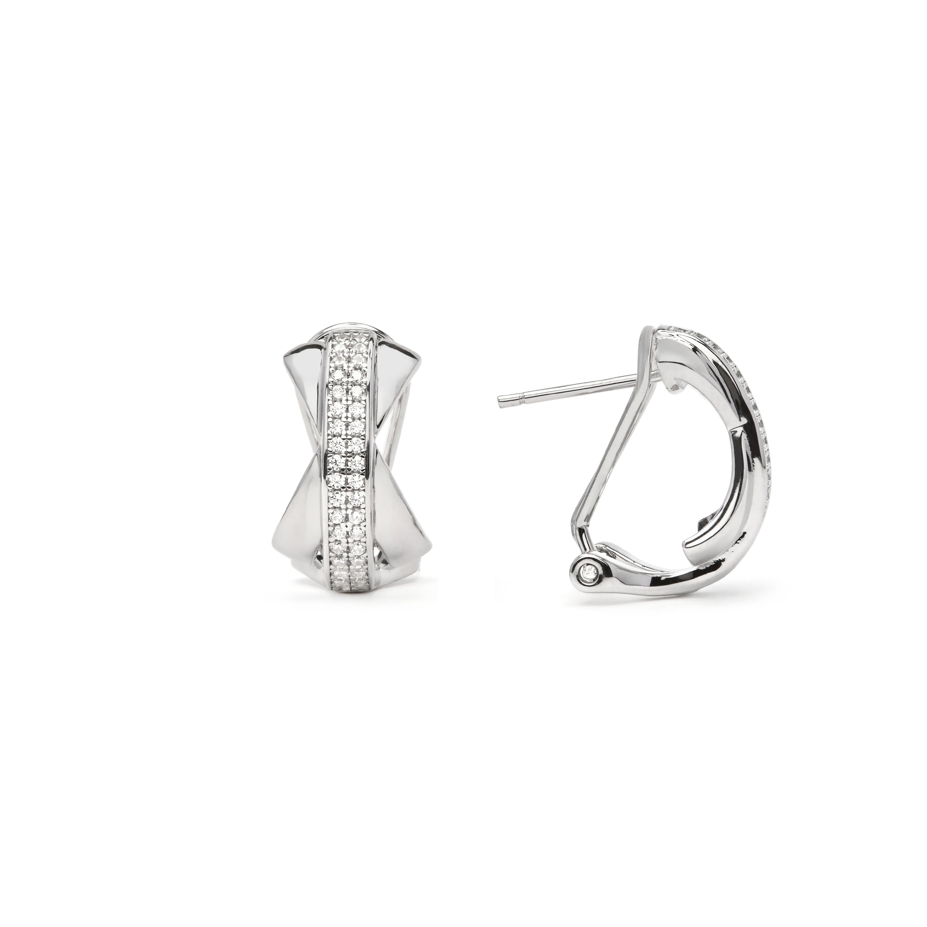 Pendientes de Plata de Ley 925 y Circonita Brillante acabado en rodio - Zuliko