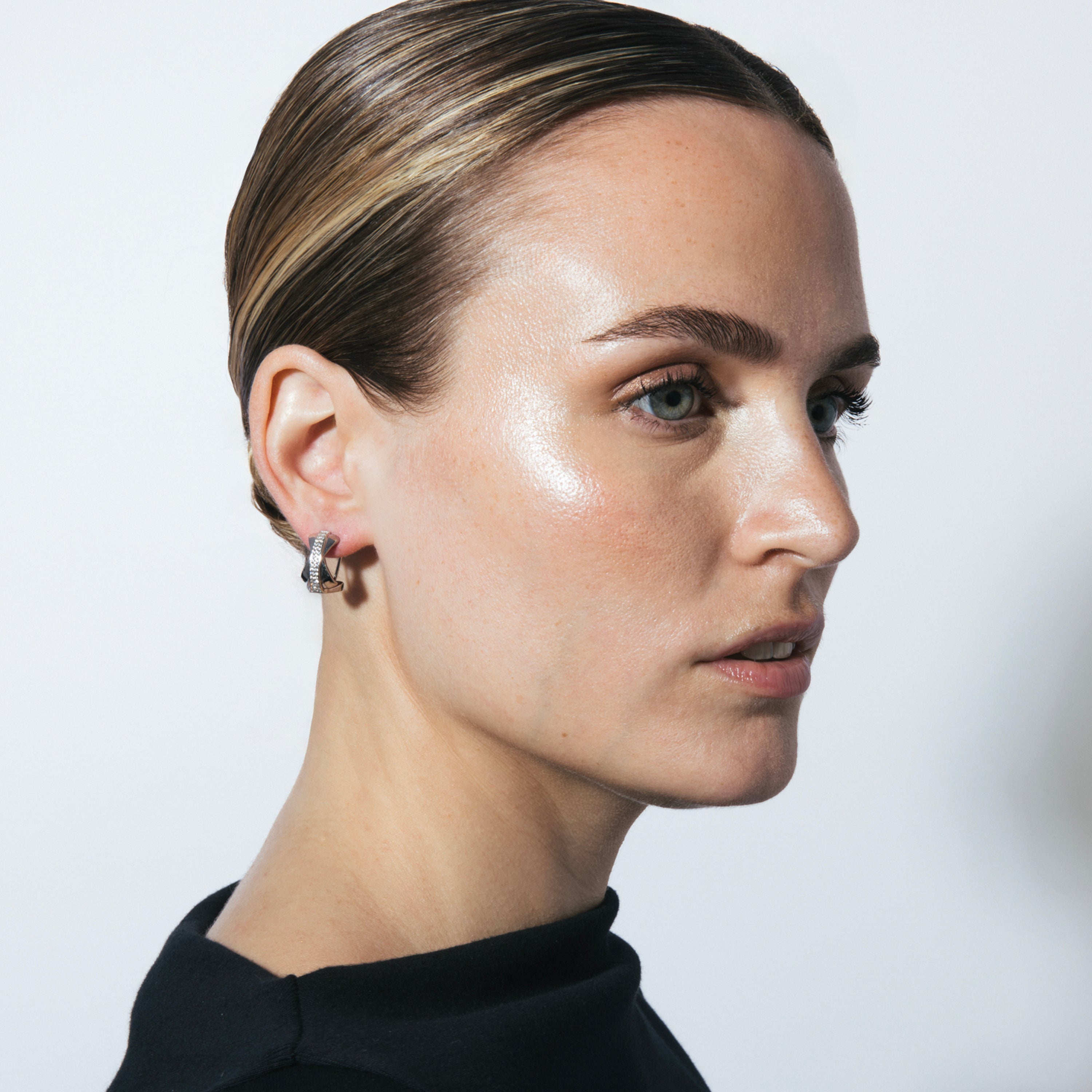 Pendientes de Plata de Ley 925 y Circonita Brillante acabado en rodio - Zuliko