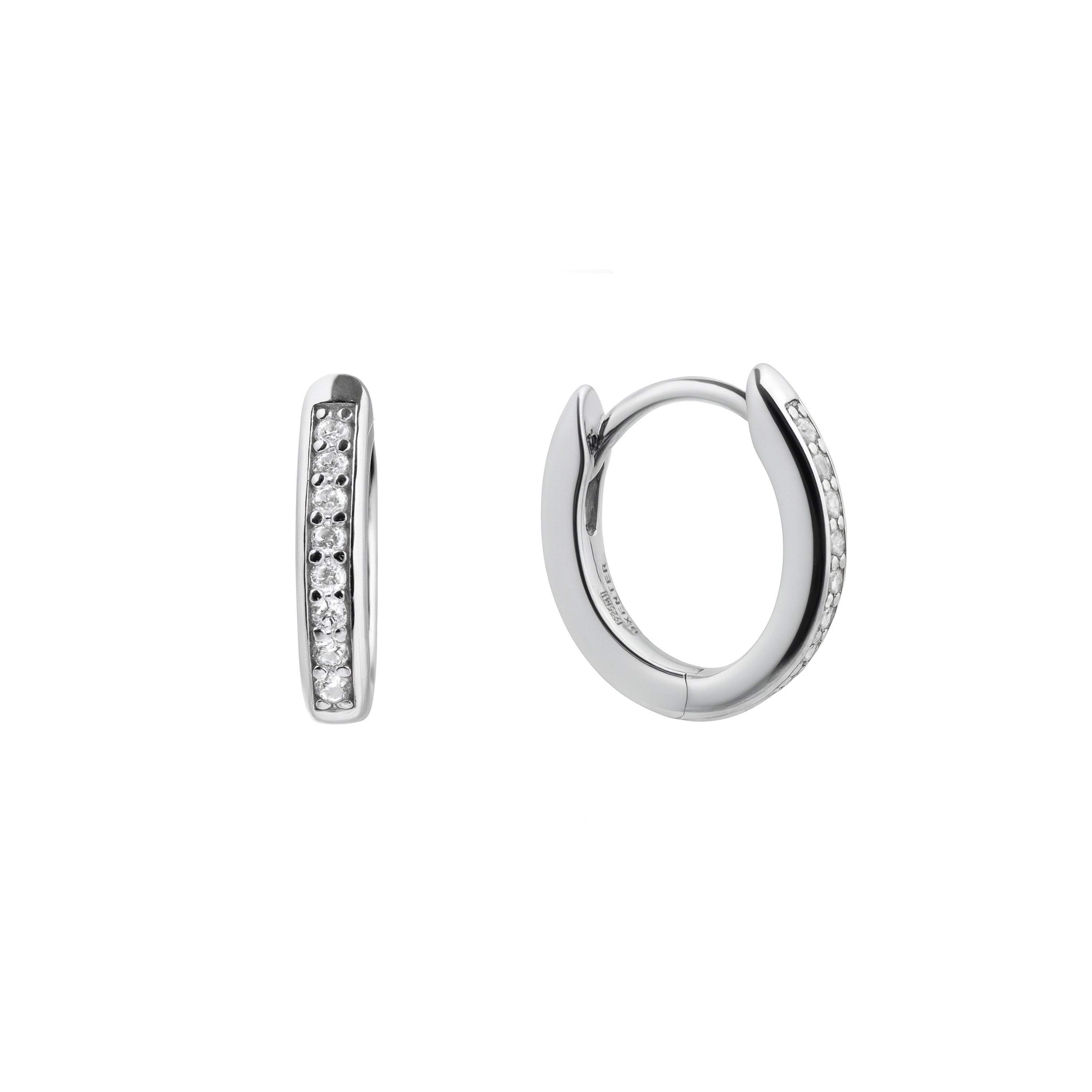 Pendientes de Plata de Ley 925 y Circonita Brillante acabado en rodio - Fakzer