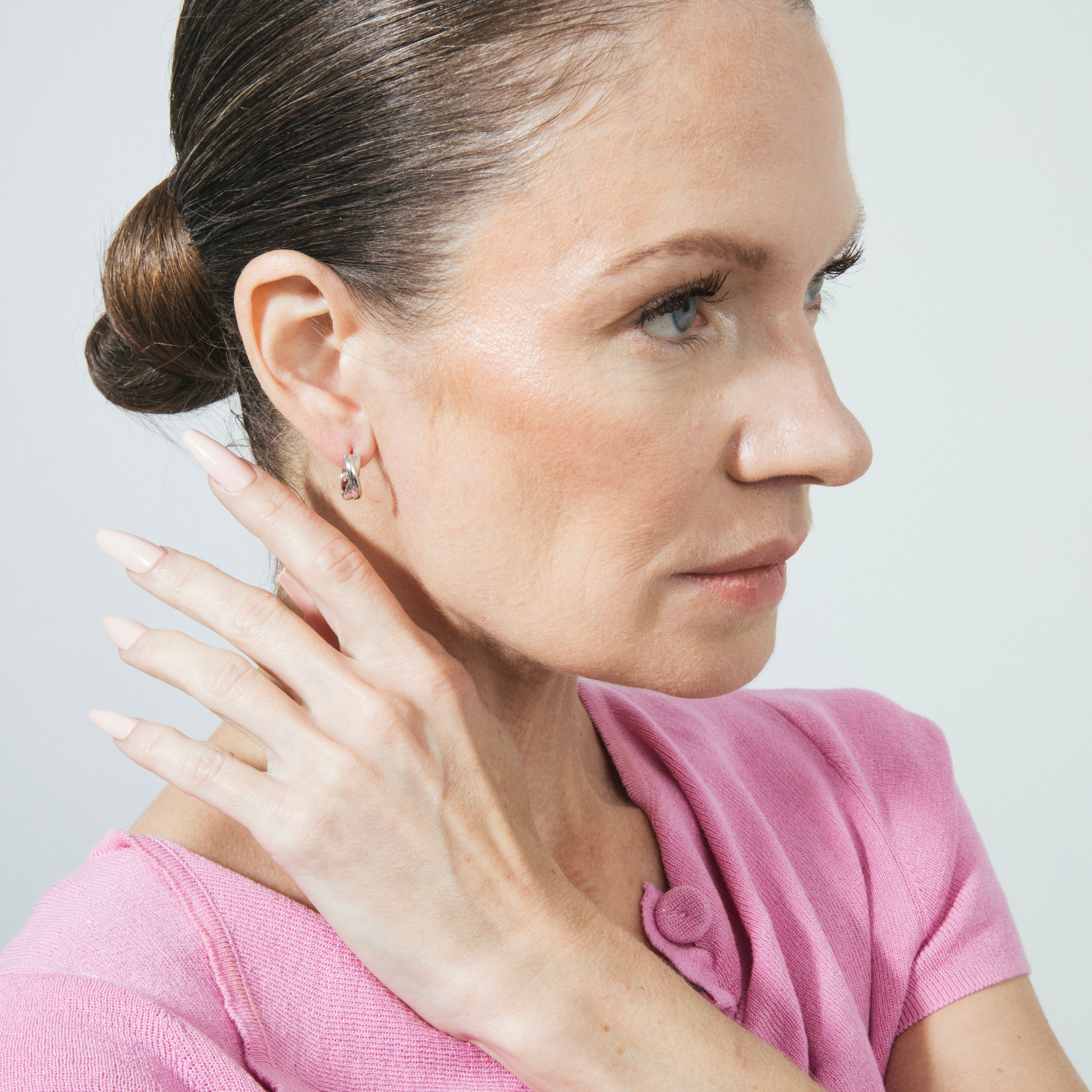 Pendientes de Plata de Ley 925 acabado rodio - Rudi