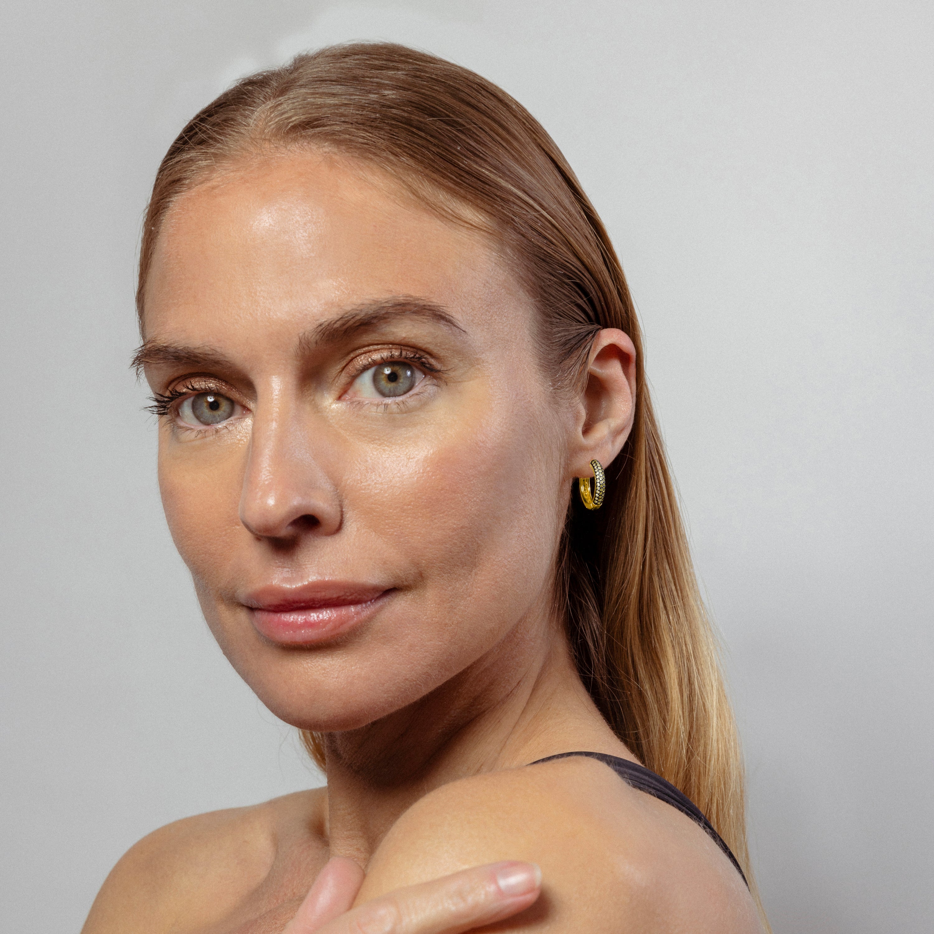 Pendientes de Plata de Ley 925 y Padparadscha acabados en oro amarillo de 18k - Ukisen