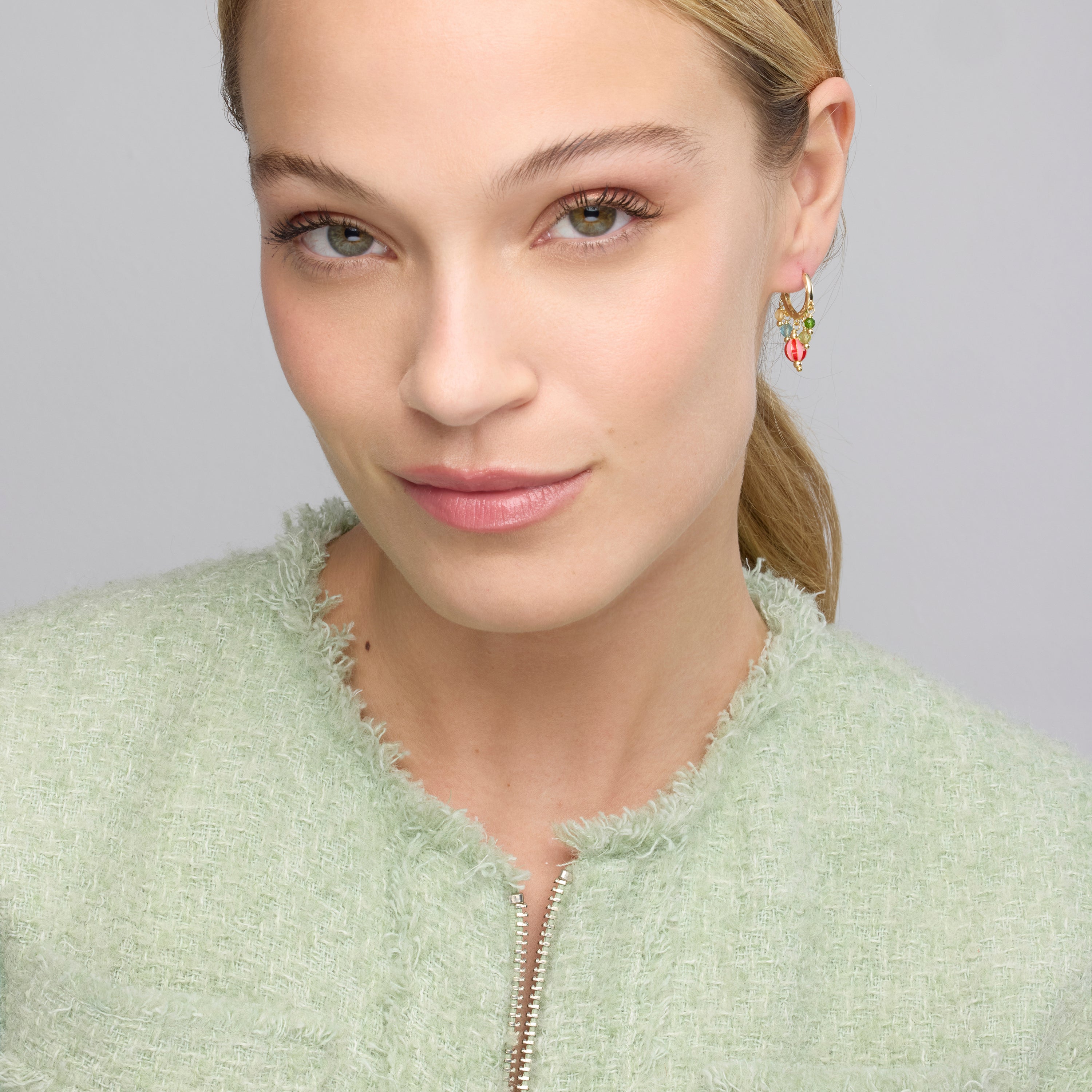 Pendientes de Plata de Ley 925 y Lacado Rosa acabado oro amarillo de 18k - Towi