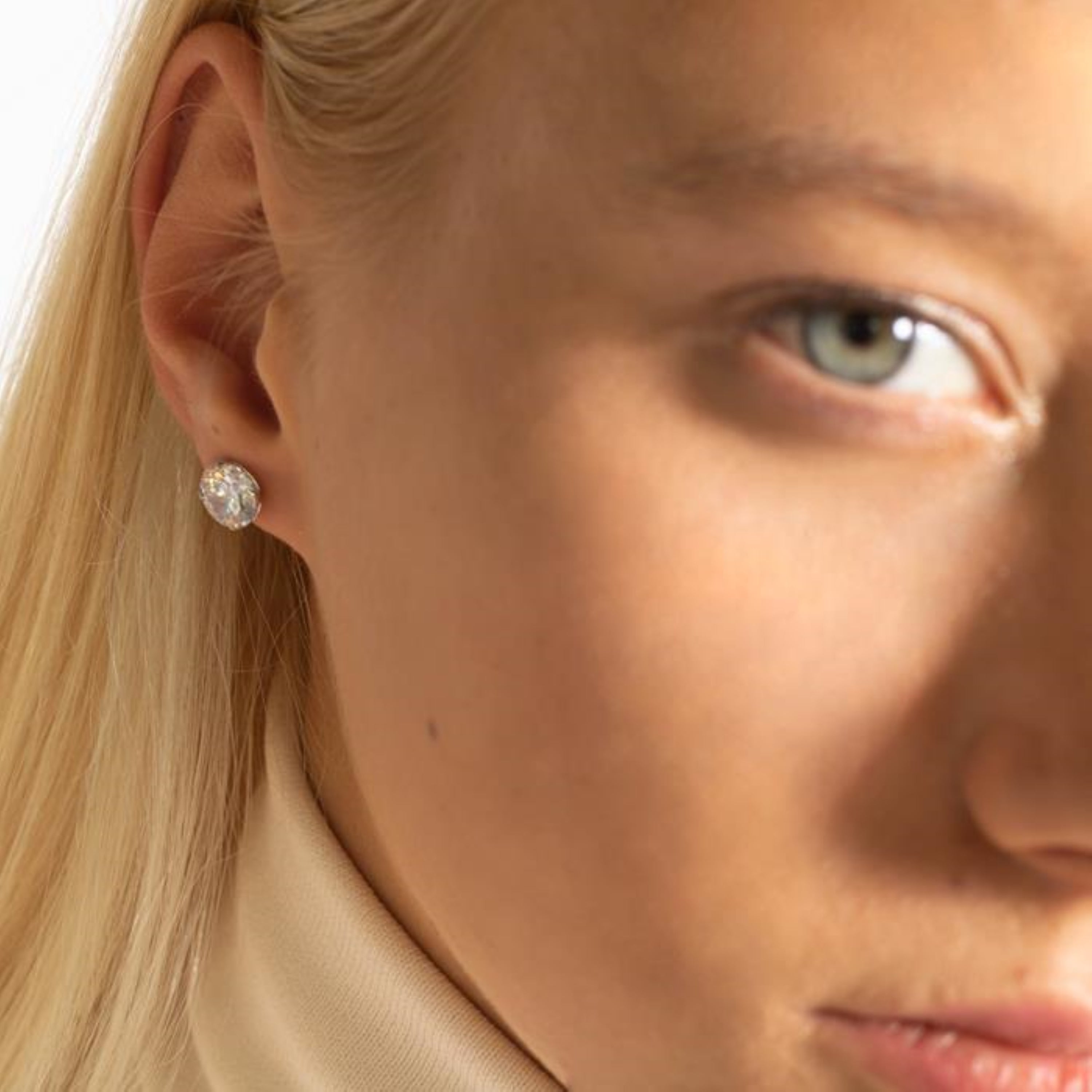 Pendientes de Plata de Ley 925 con Circonita Brillante acabados en rodio - Essential