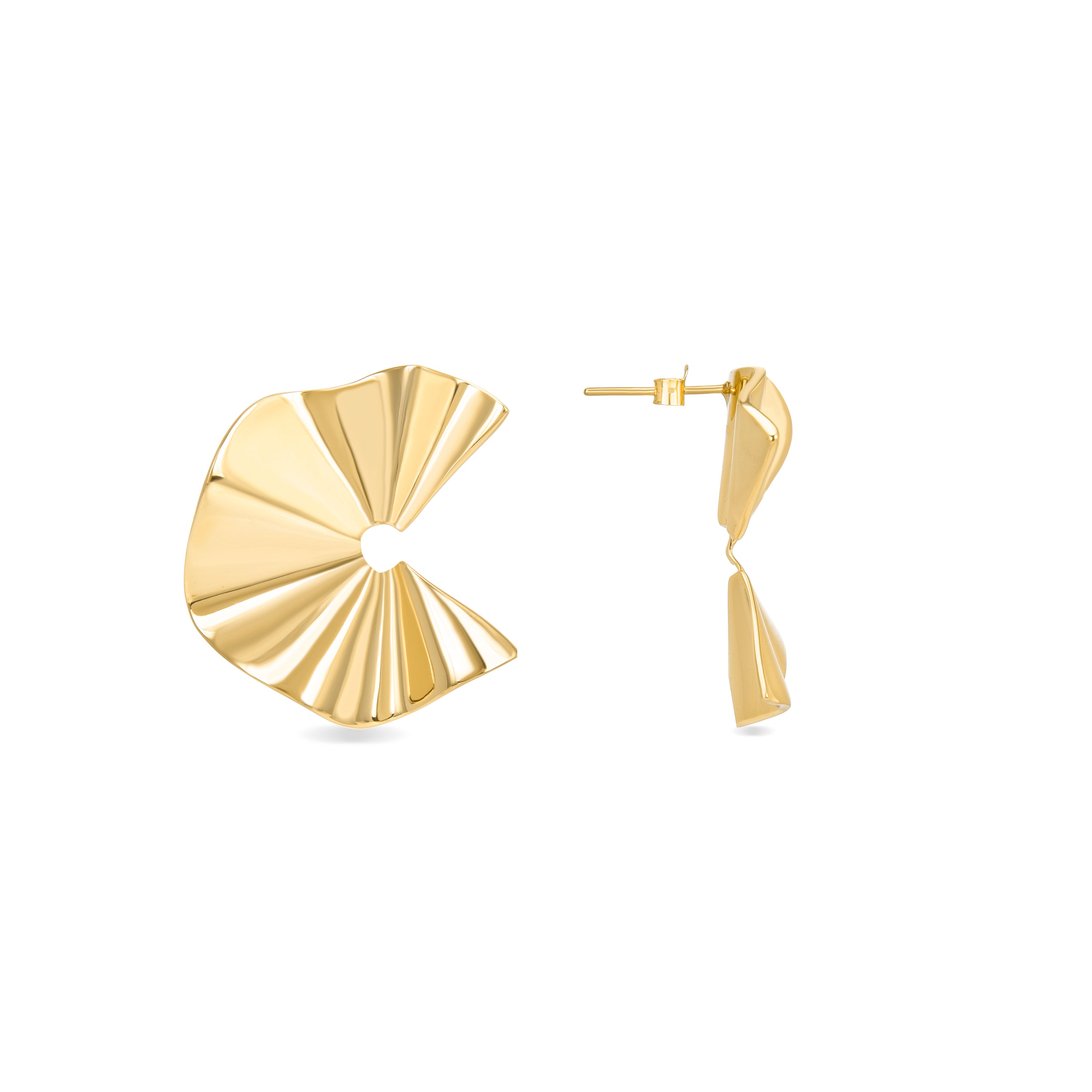 Pendientes de Plata de Ley 925 acabados en oro amarillo de 18K - Mael