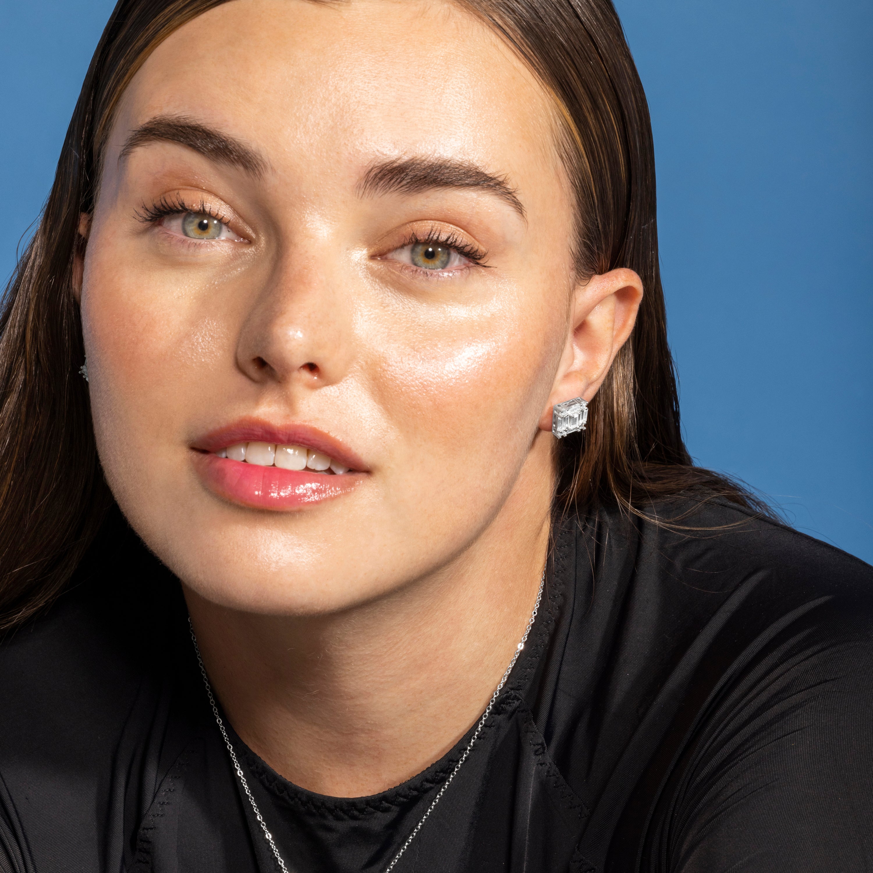 Pendientes de Plata de Ley 925 y Circonita Brillante acabado en rodio - Rakna