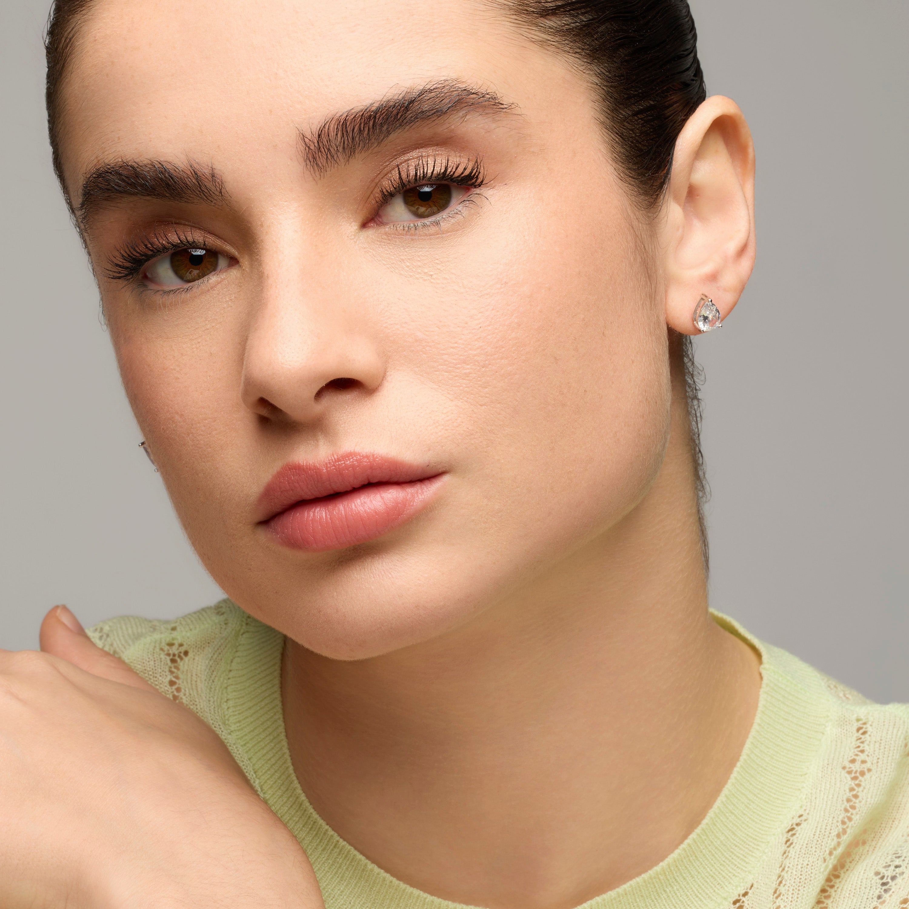 Pendientes de Plata de Ley 925 y Circonita Brillante acabado rodio - Kyga