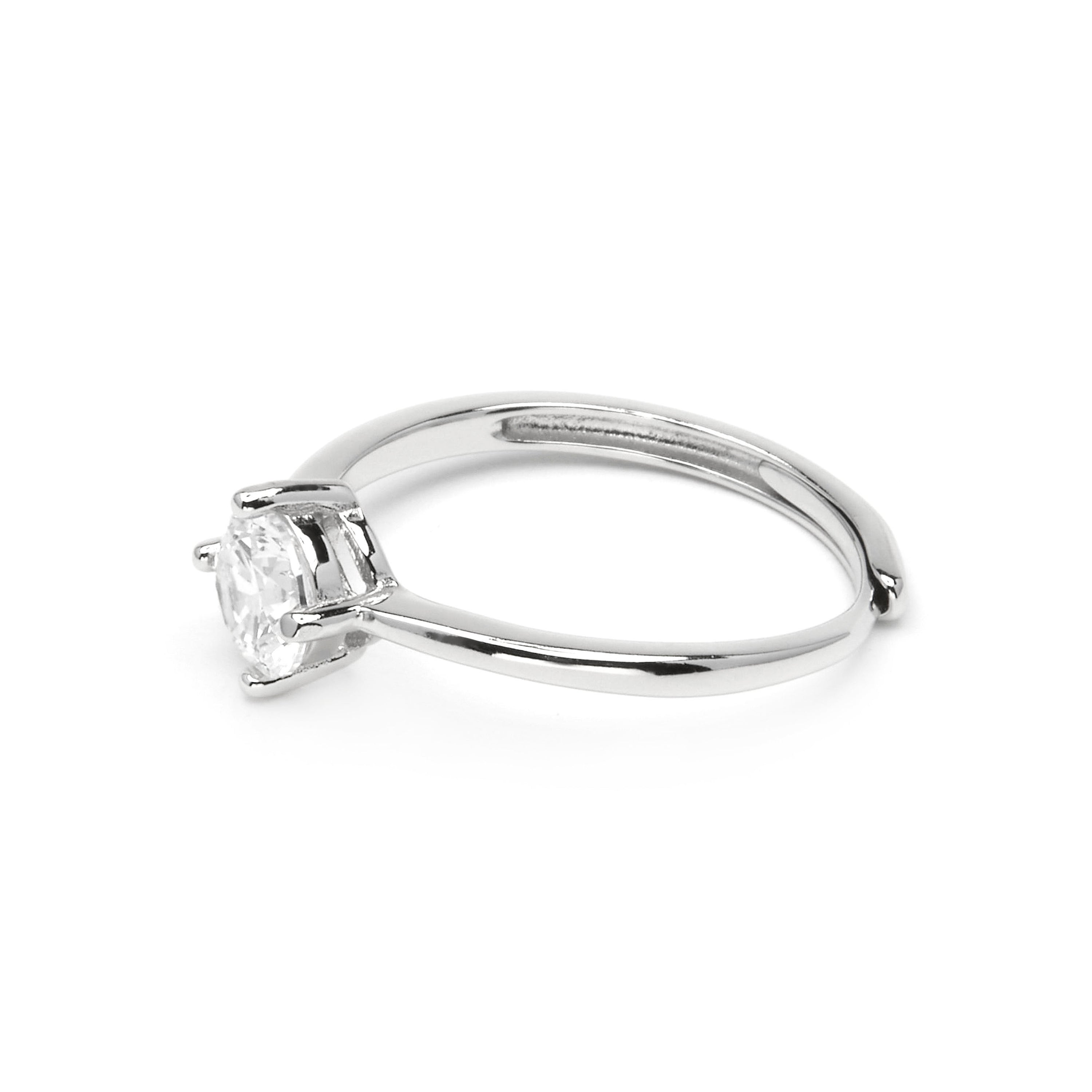 Anillo de Plata de Ley 925 y Circonita Brillante acabado en rodio - Adais