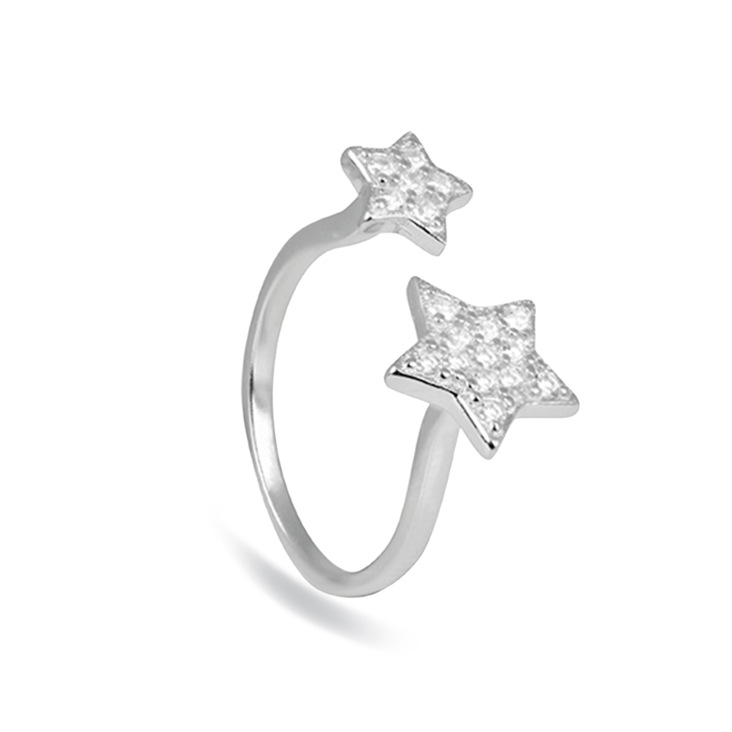 Anillo de Plata de Ley 925 con Circonita Brillante acabado en rodio - Familia