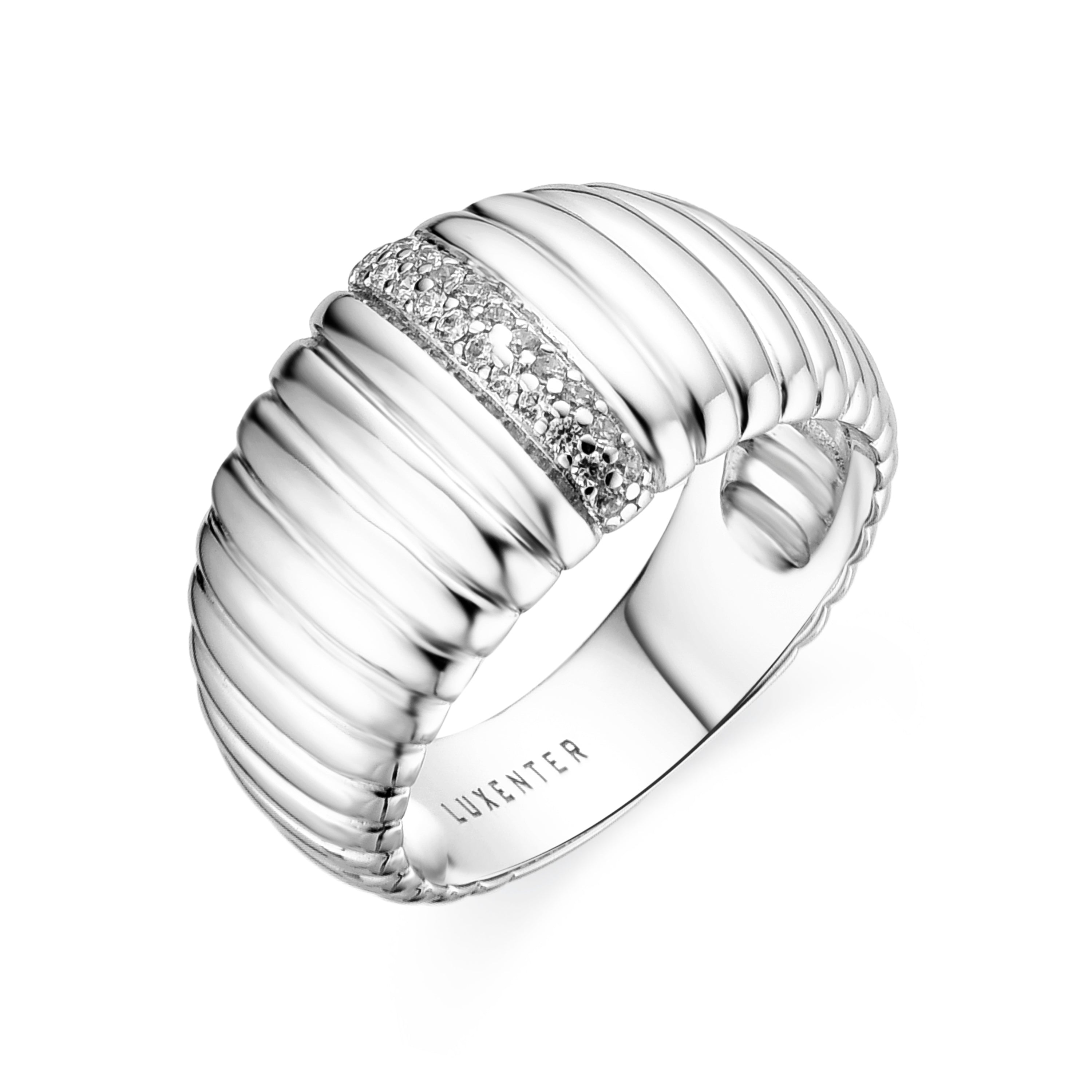 Anillo de Plata de Ley 925 y Circonita Brillante acabado en rodio - Dorane