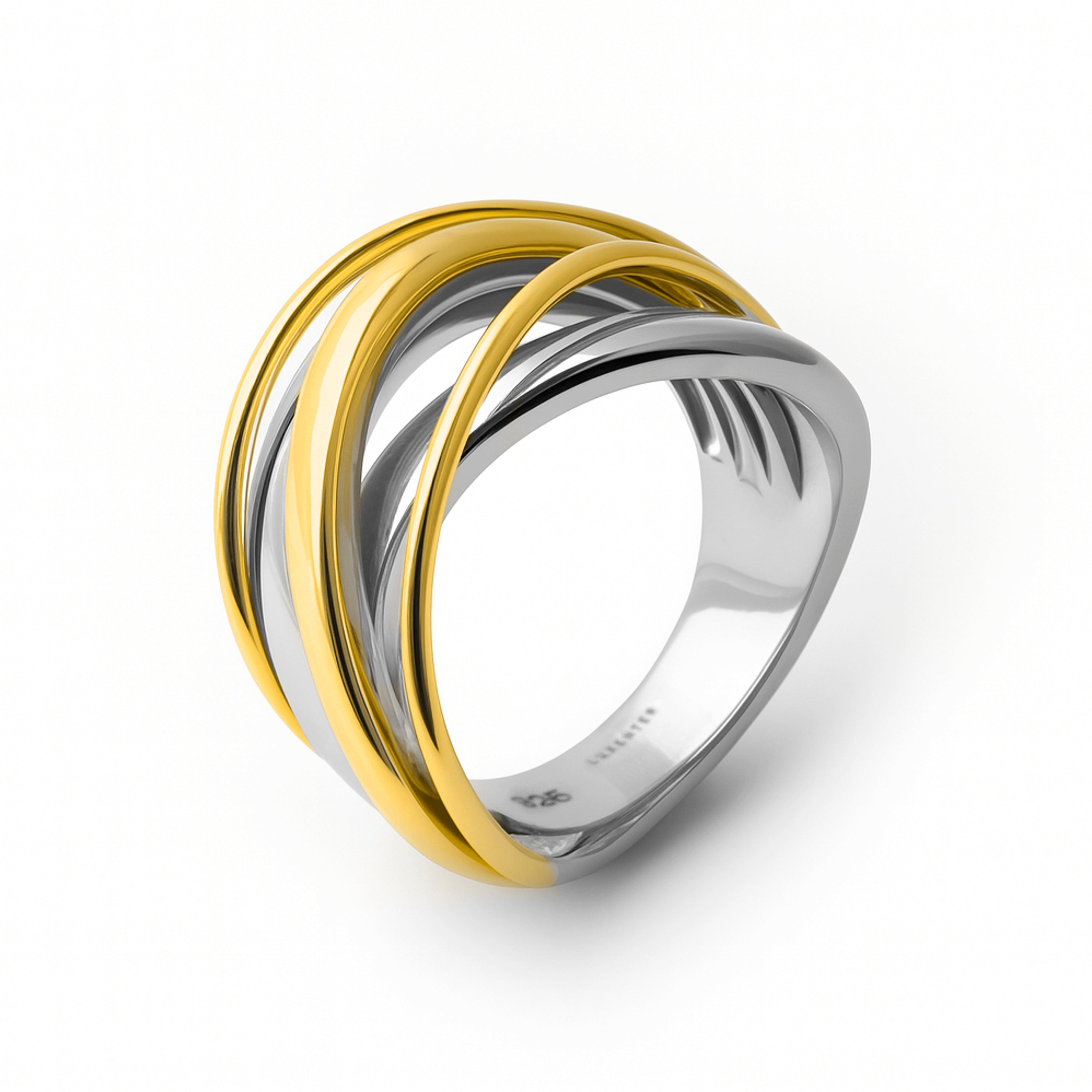 Anillo de Plata de Ley 925 acabado oro amarillo 18k - Guessi