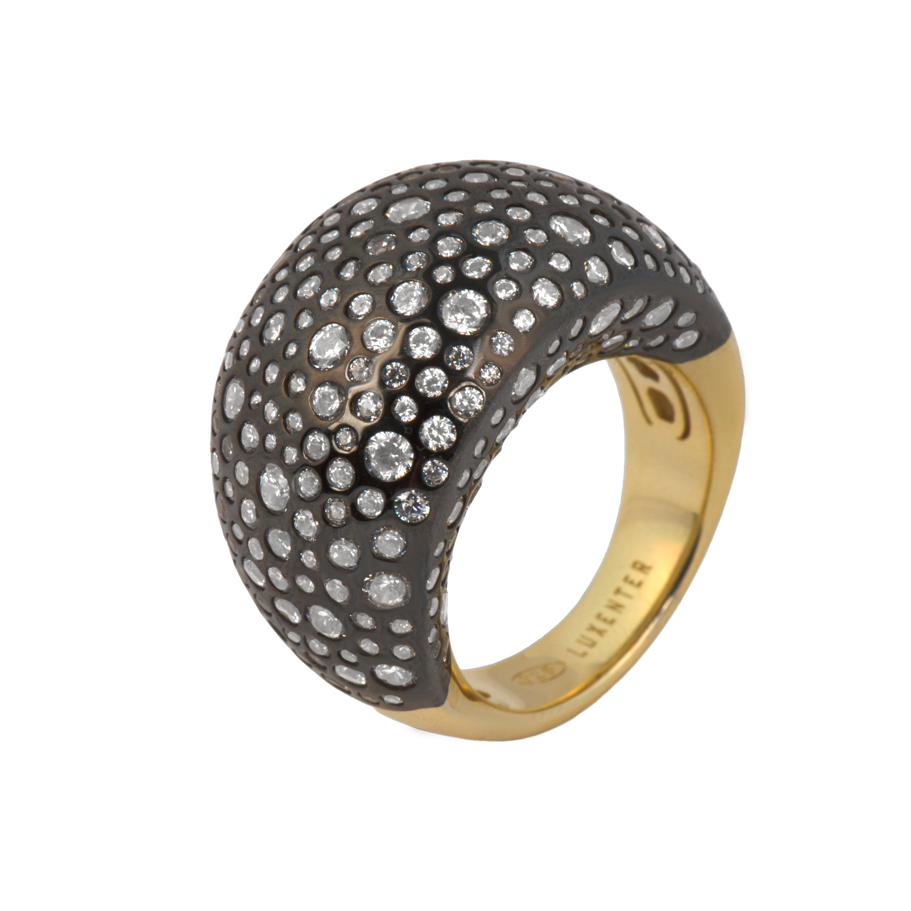 Anillo de Plata de Ley 925 y Circonita Brillante acabado en oro amarillo 18k - Sirian