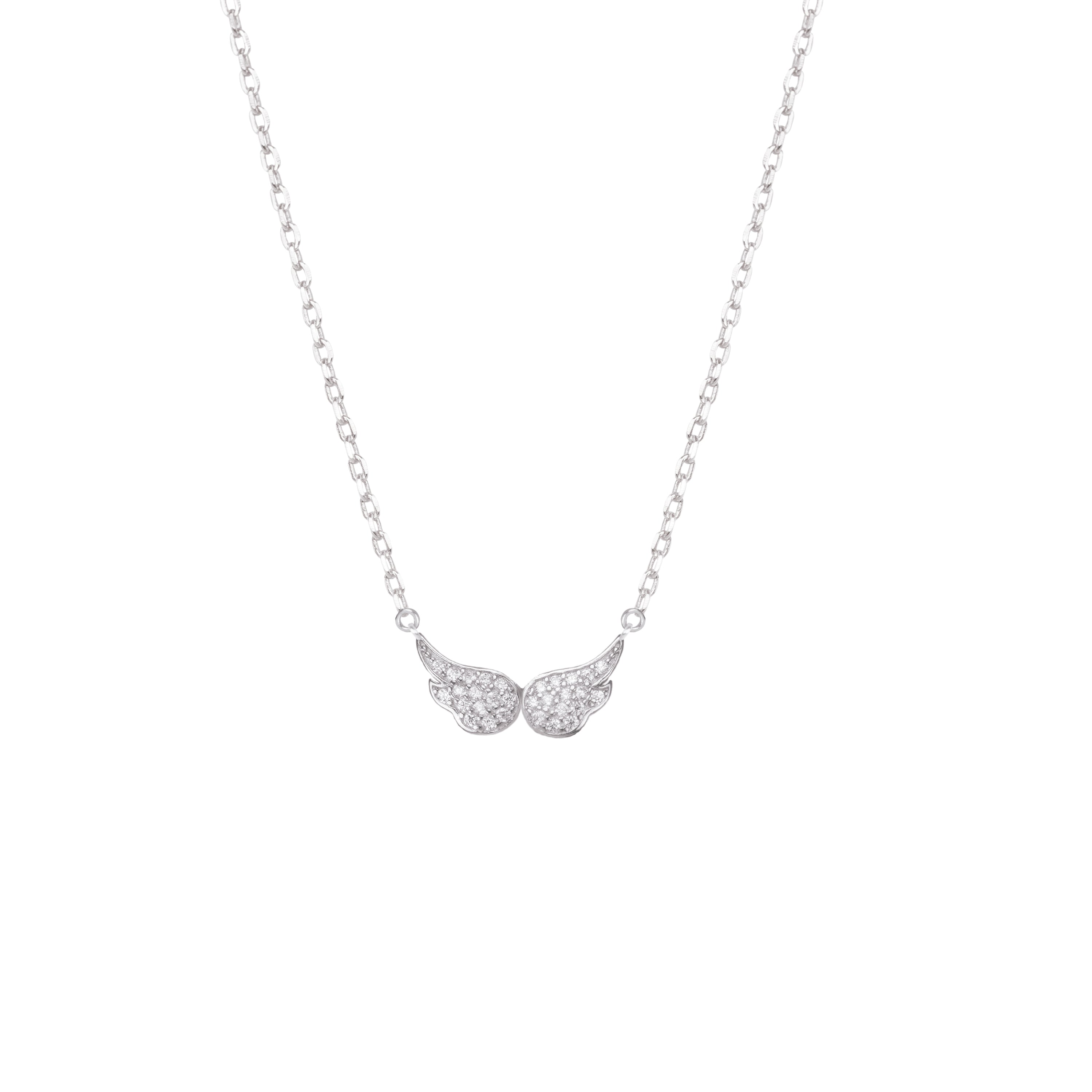 Collar de Plata de Ley 925 con Circonita Brillante acabado en rodio - Pureza