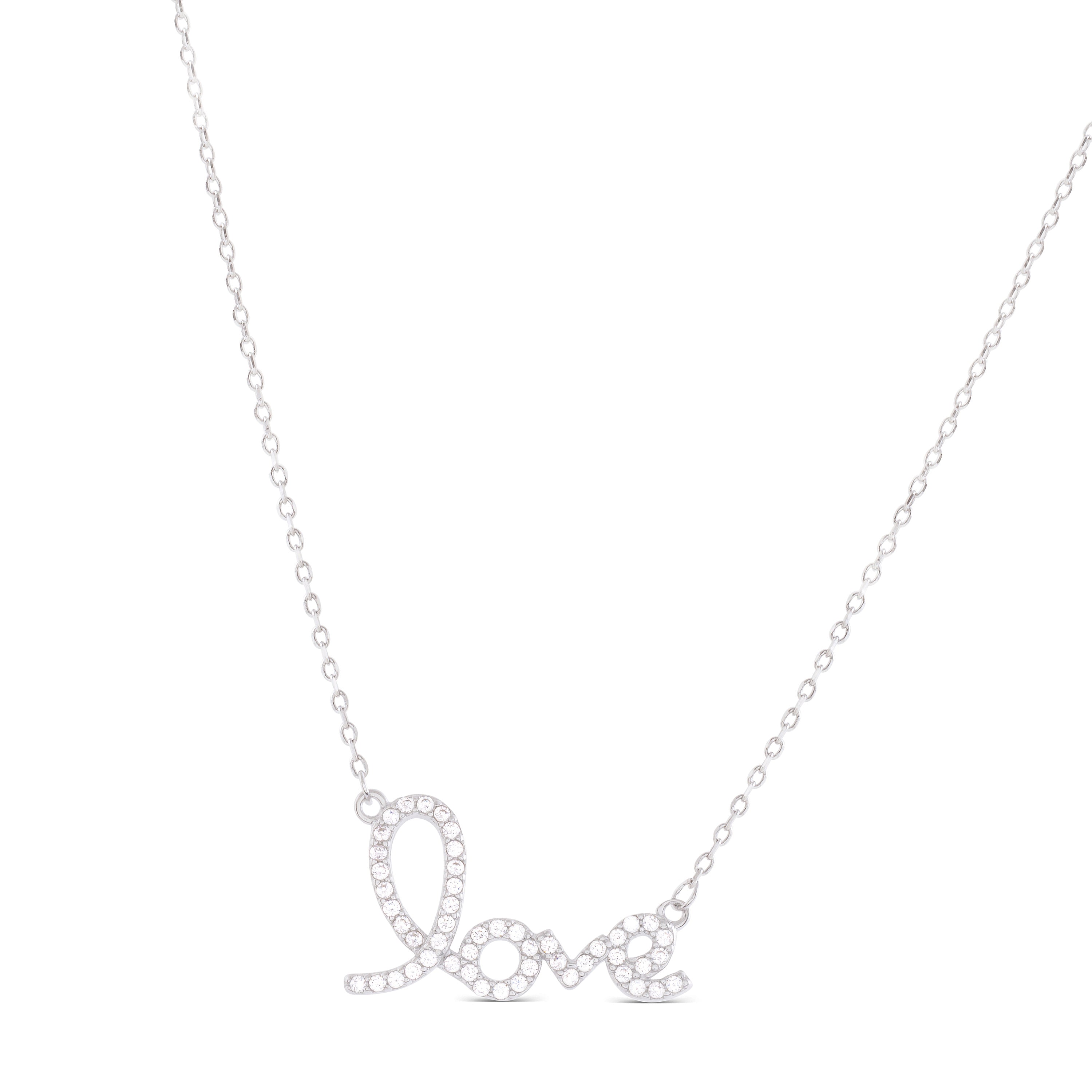 Collar de Plata de Ley 925 con Circonita Brillante acabado en rodio - Ashiki
