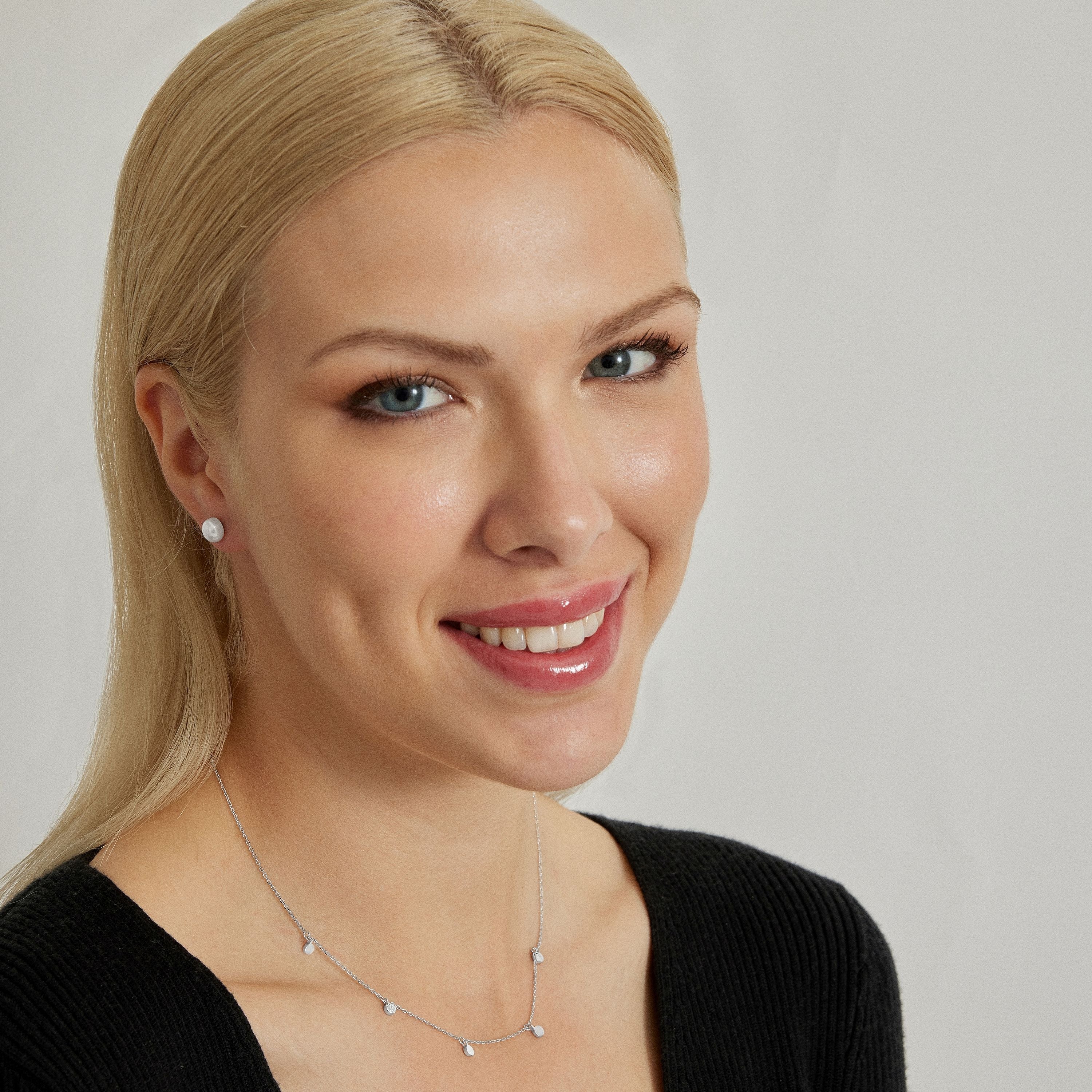 Collar de Plata de Ley 925 con Circonita Brillante acabado en rodio - Circle