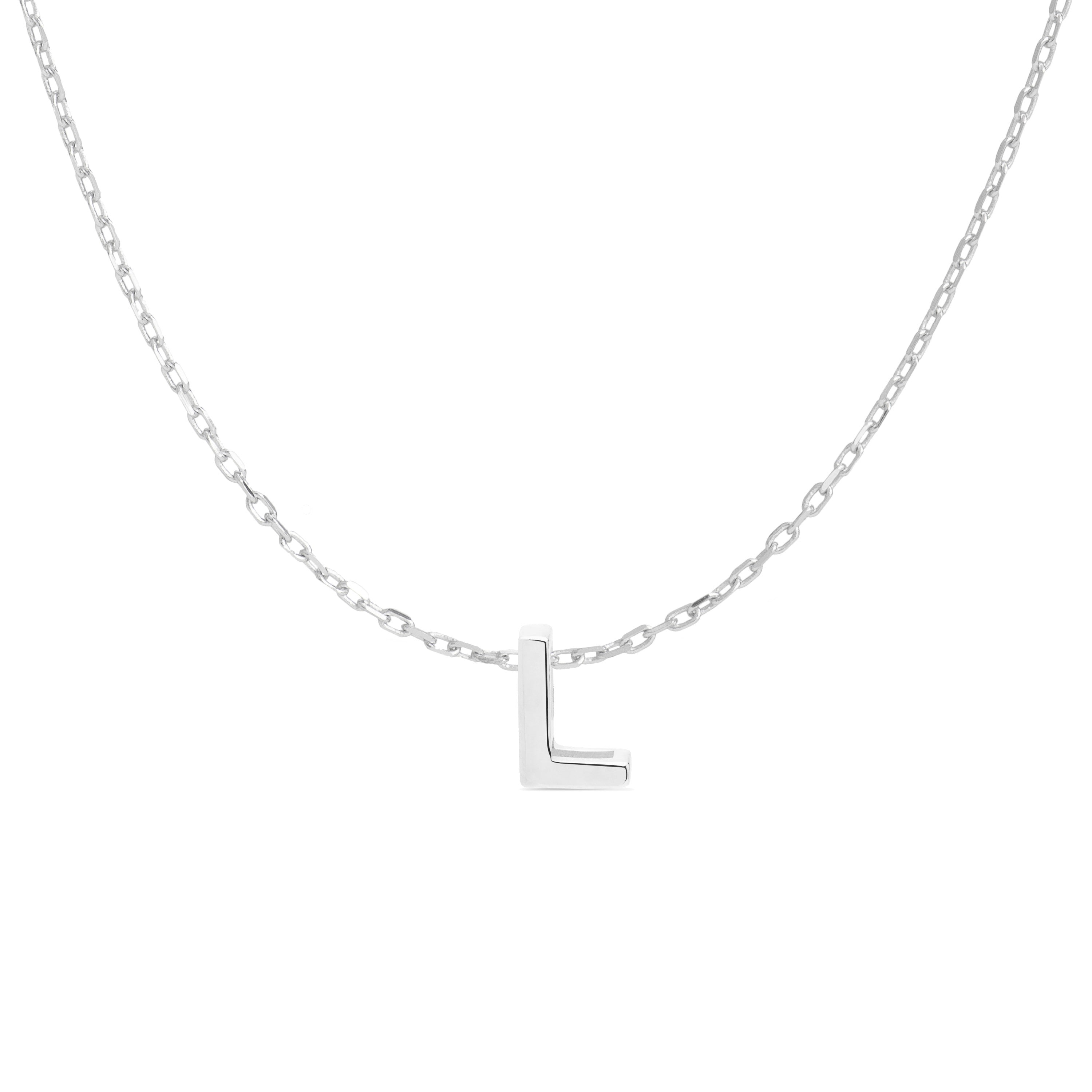 Collar de Plata de Ley 925 acabado en rodio - Alphabet