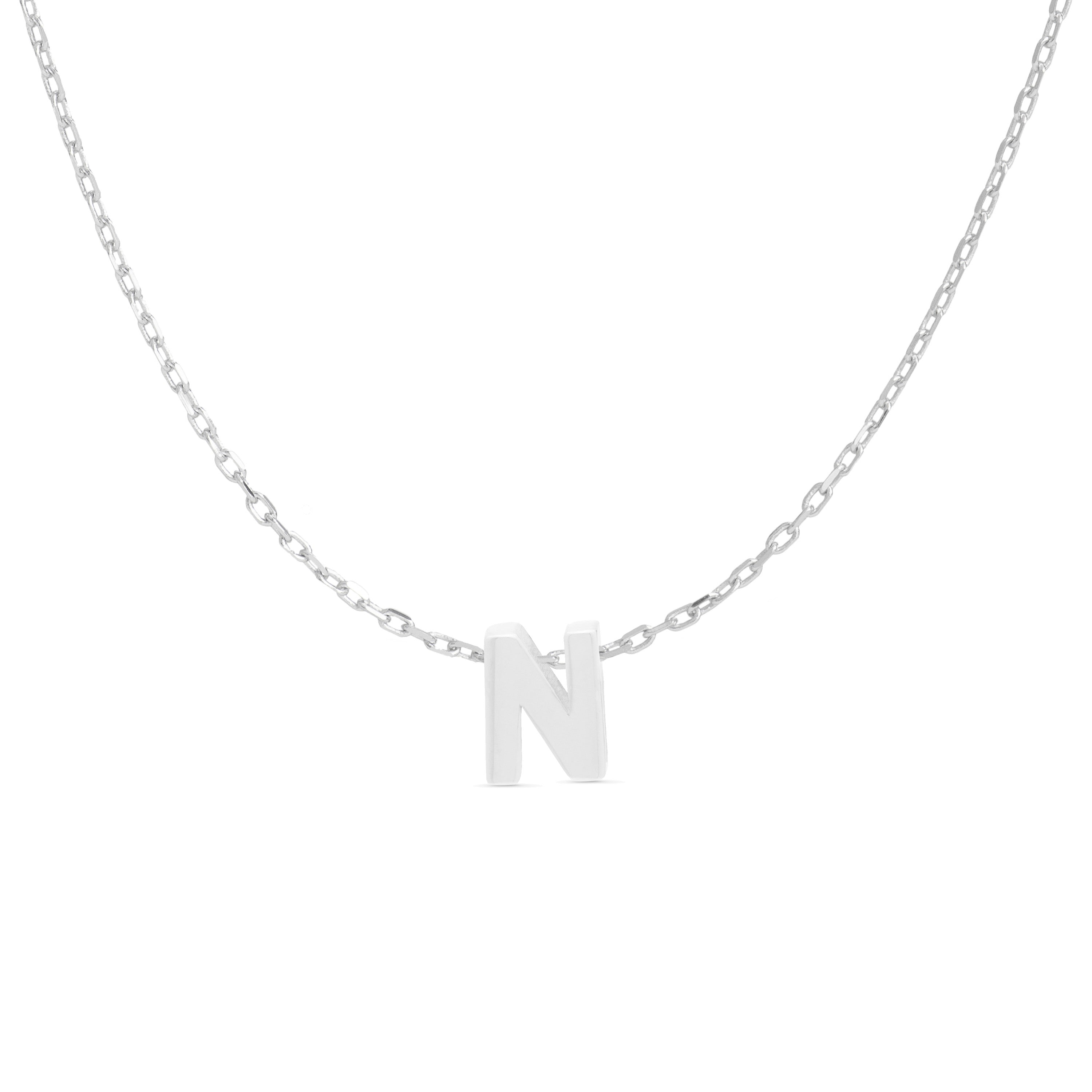 Collar de Plata de Ley 925 acabado en rodio - Alphabet