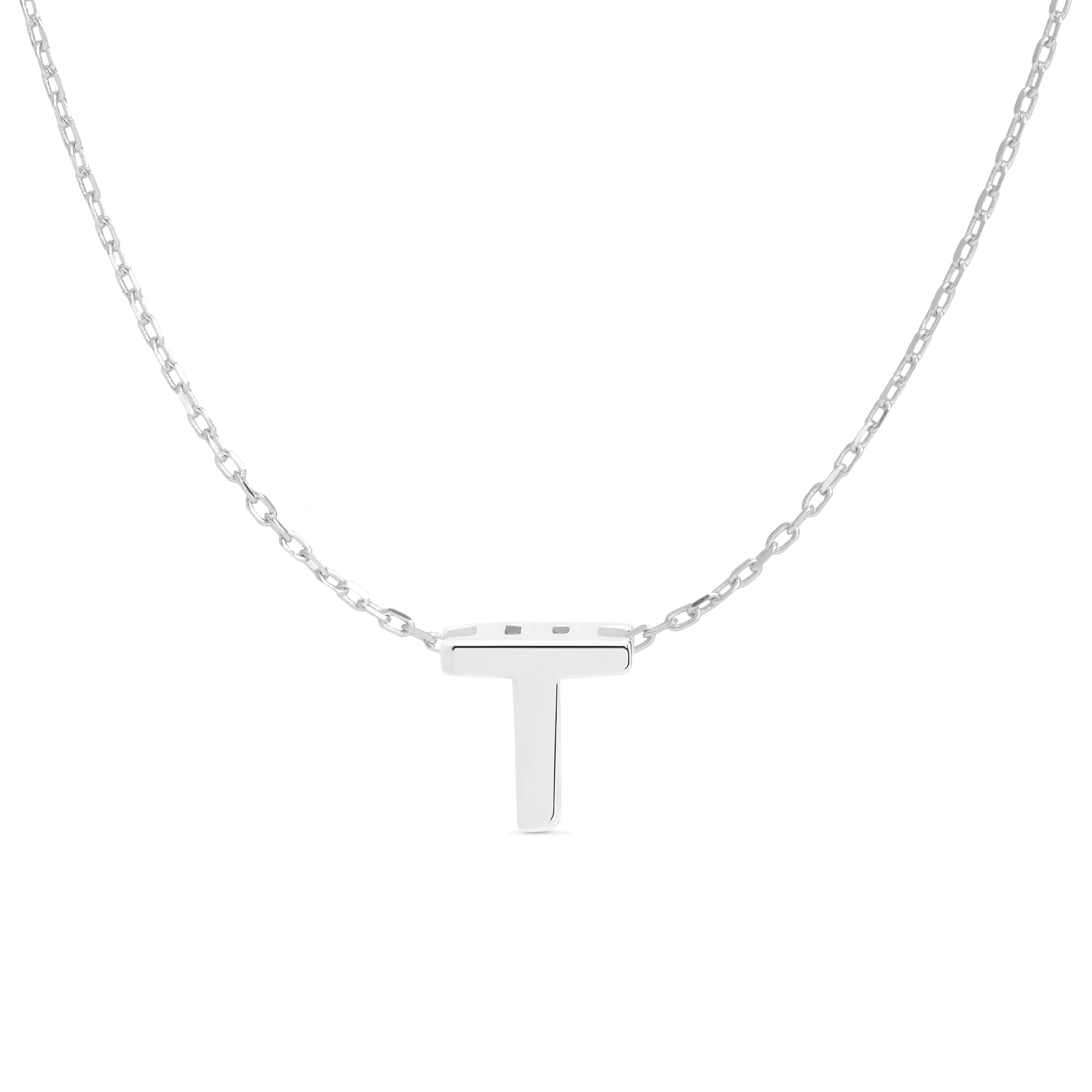 Collar de Plata de Ley 925 acabado en rodio - Alphabet