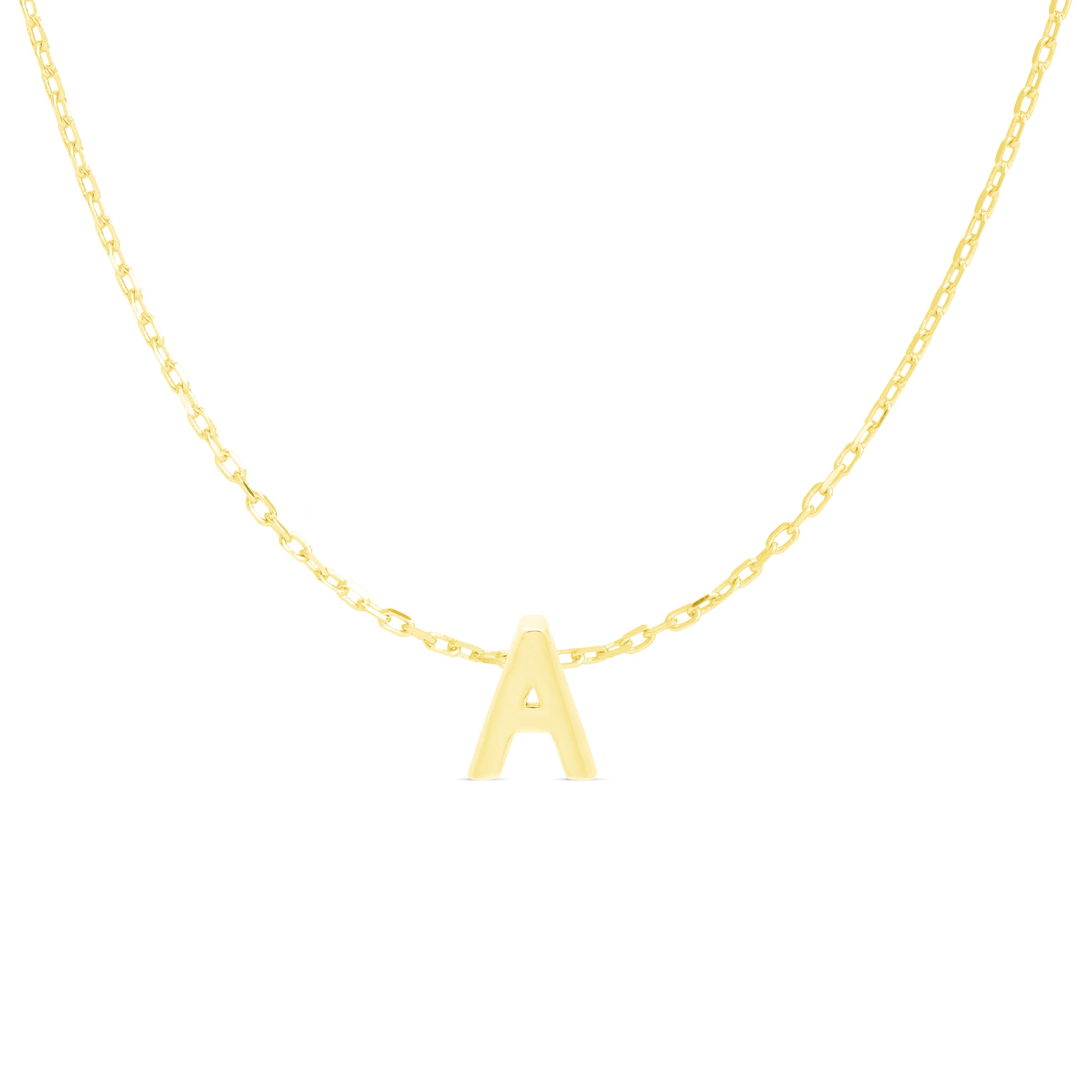 Collar de Plata de Ley 925 acabado en oro amarillo de 18K - Alphabet