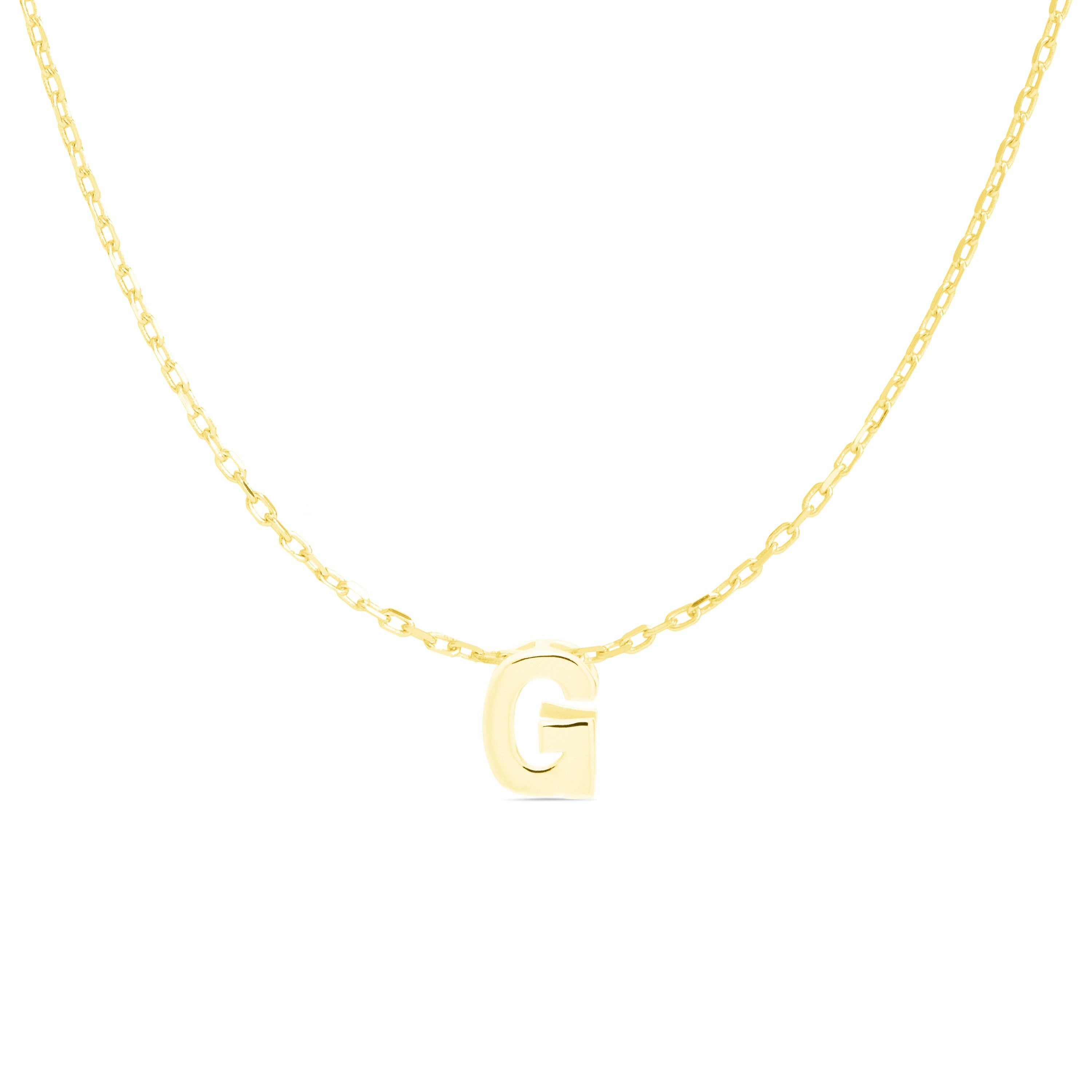 Collar de Plata de Ley 925 acabado en oro amarillo de 18K - Alphabet