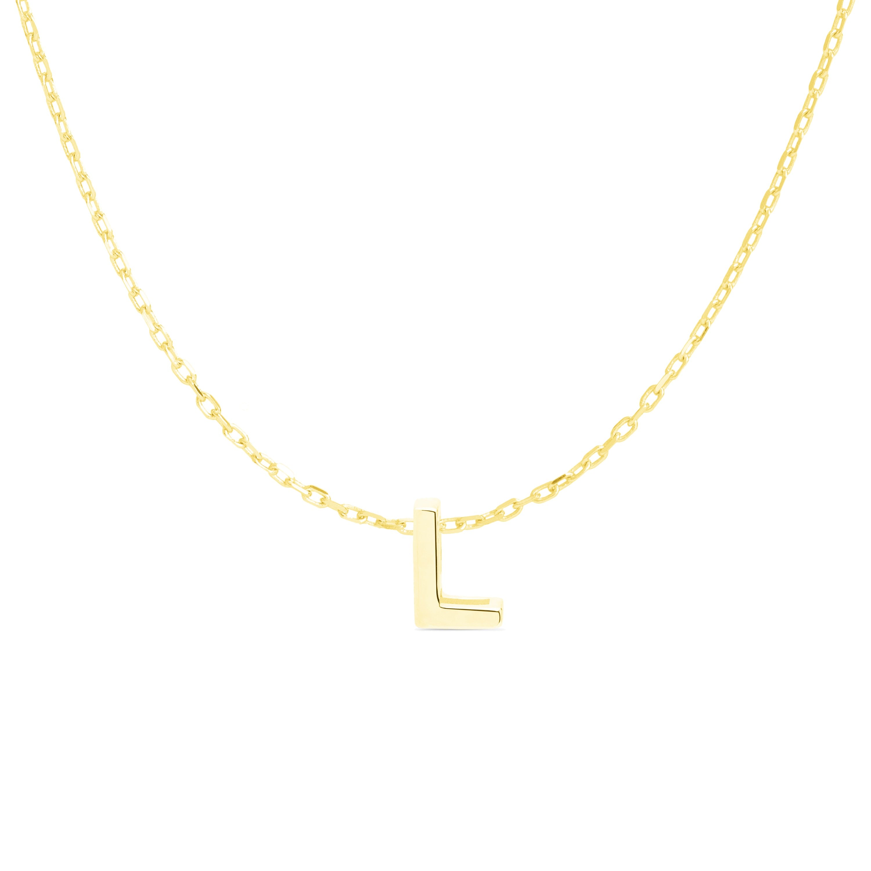 Collar de Plata de Ley 925 acabado en oro amarillo de 18K - Alphabet