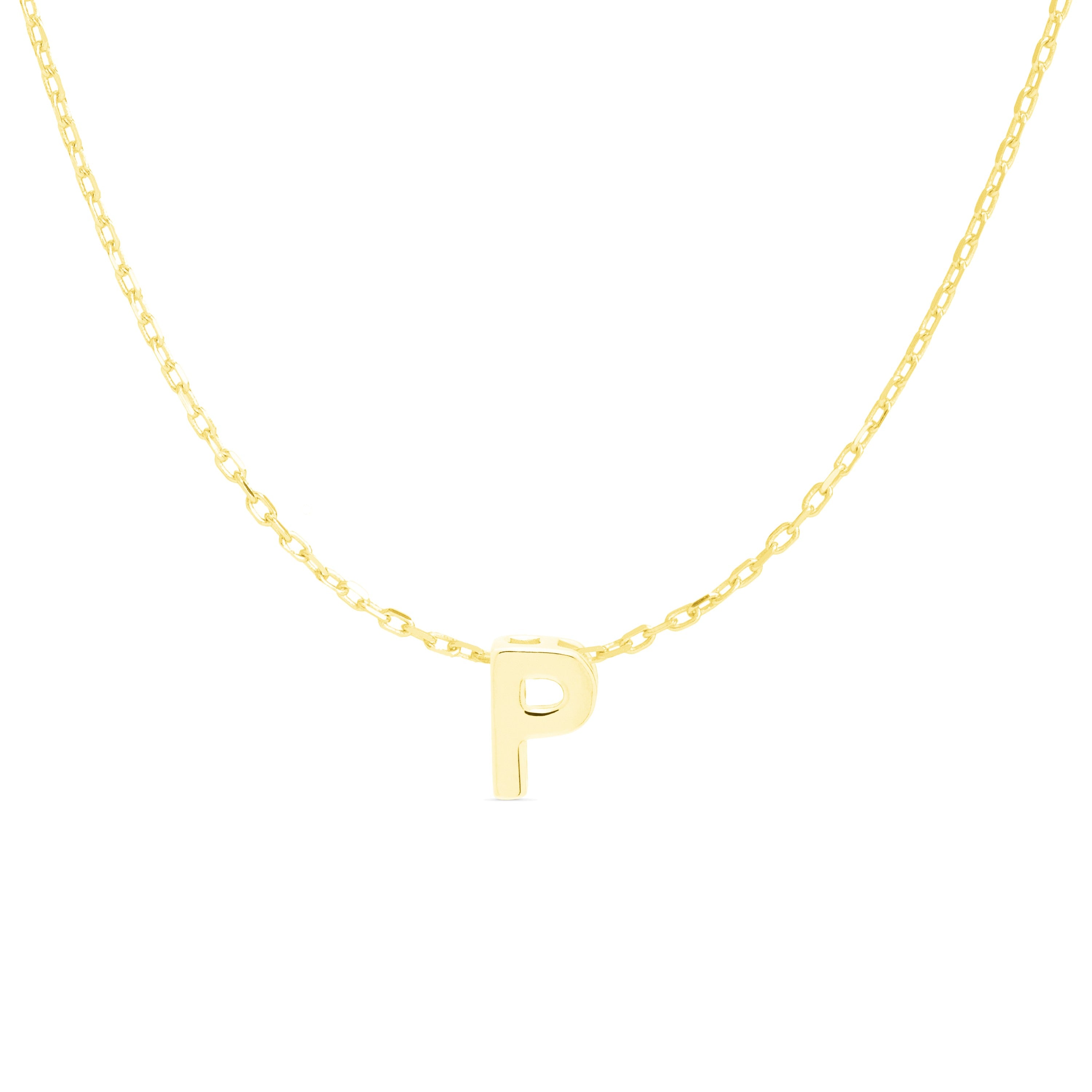 Collar de Plata de Ley 925 acabado en oro amarillo de 18K - Alphabet