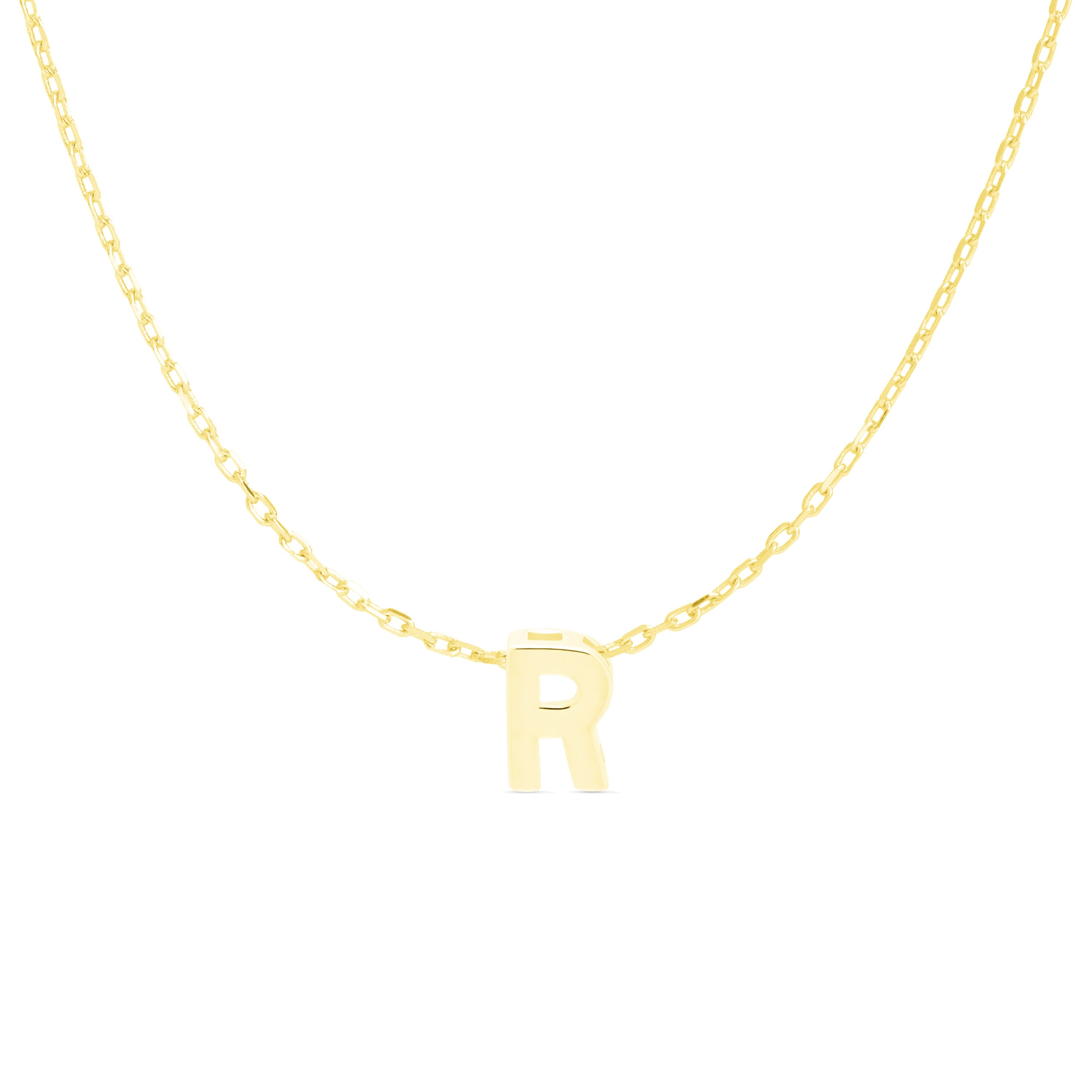 Collar de Plata de Ley 925 acabado en oro amarillo de 18K - Alphabet