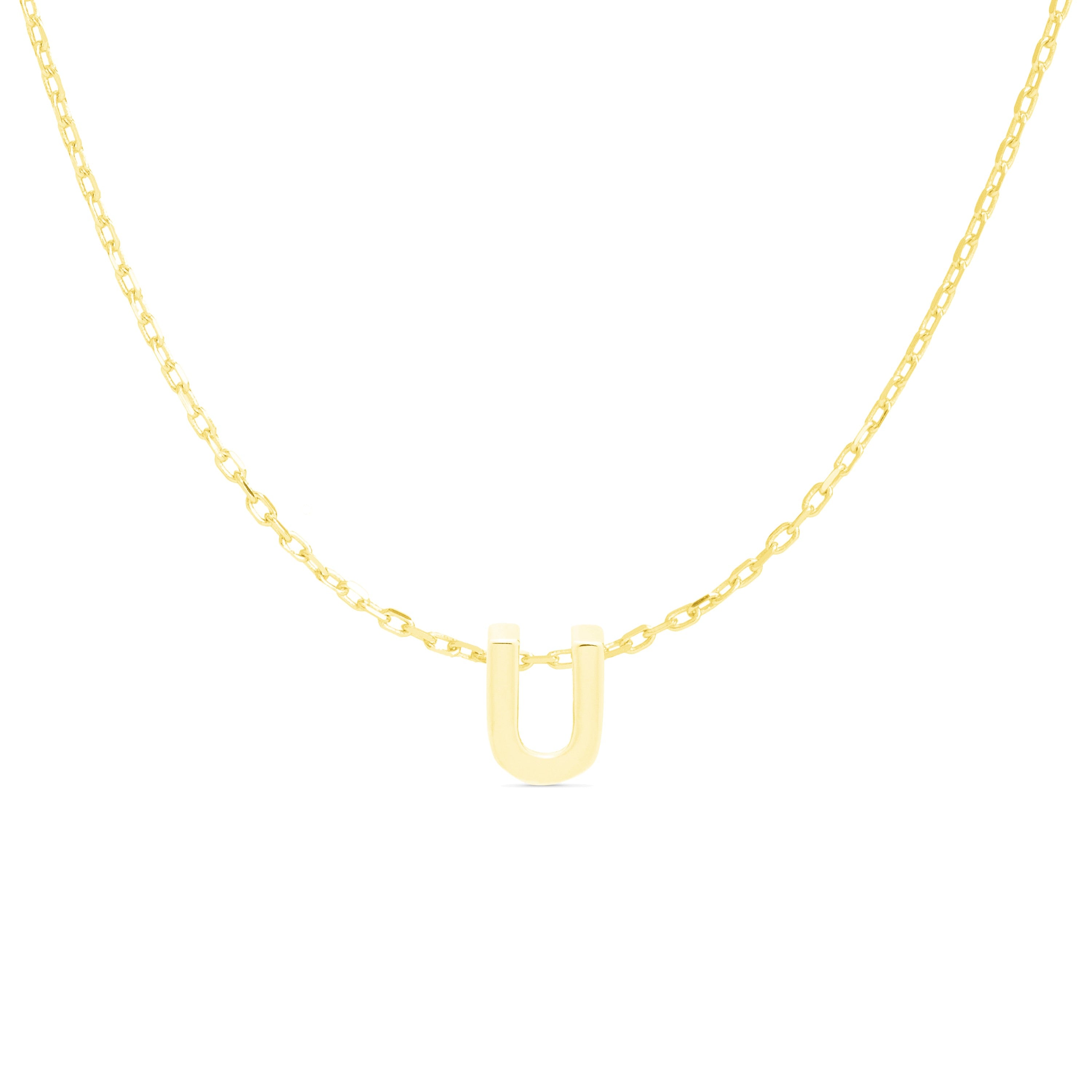 Collar de Plata de Ley 925 acabado en oro amarillo de 18K - Alphabet