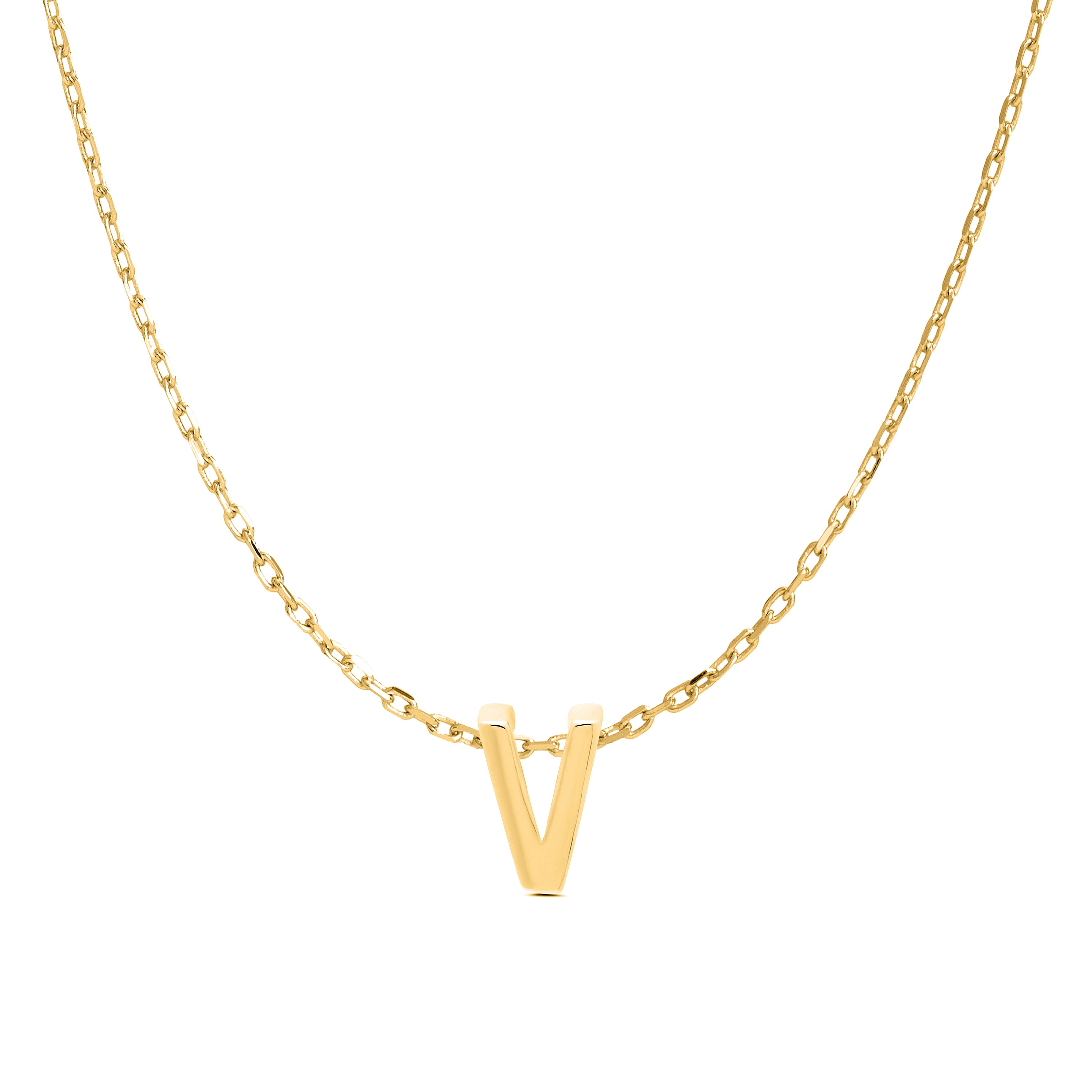 Collar de Plata de Ley 925 acabado en oro amarillo de 18K - Alphabet