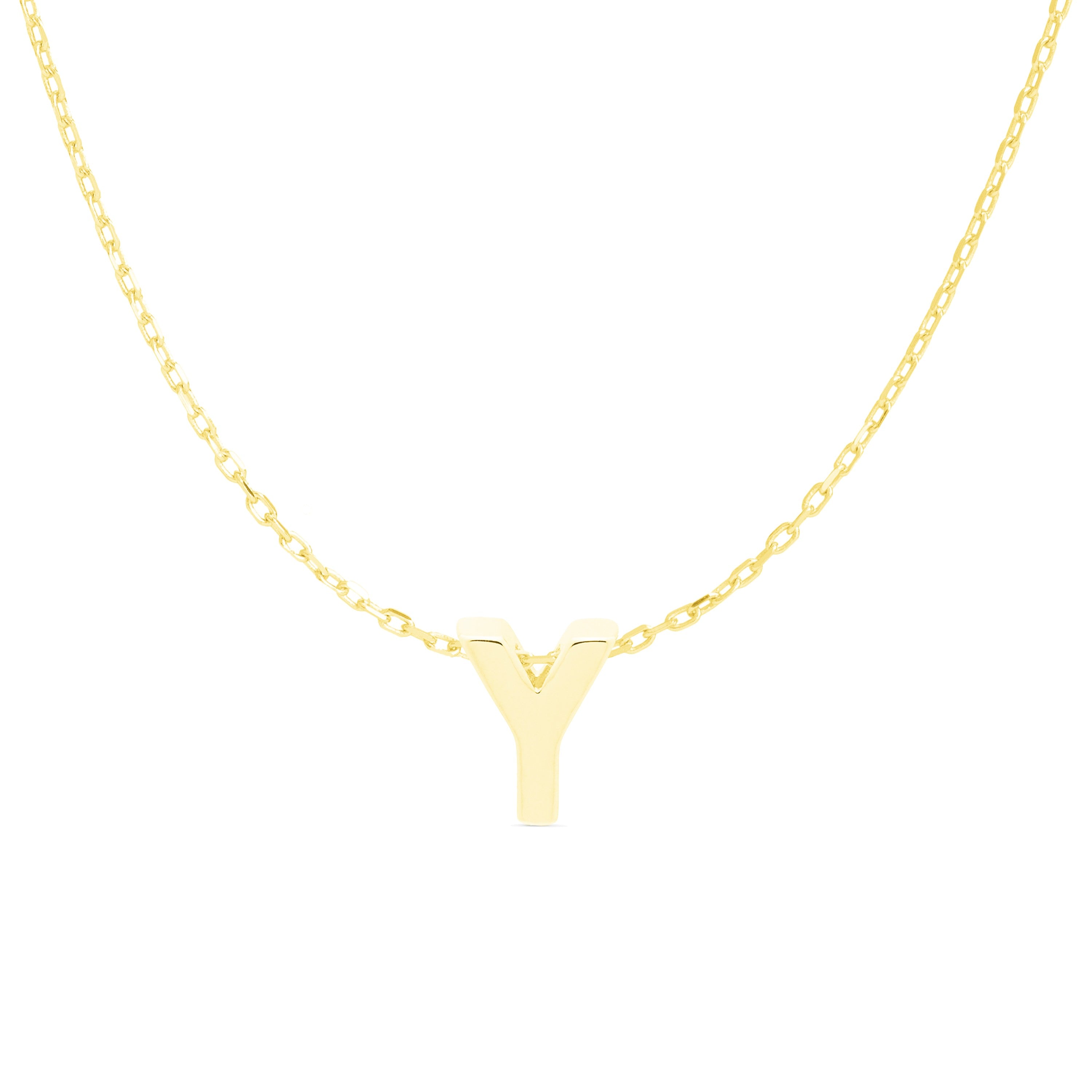 Collar de Plata de Ley 925 acabado en oro amarillo de 18K - Alphabet