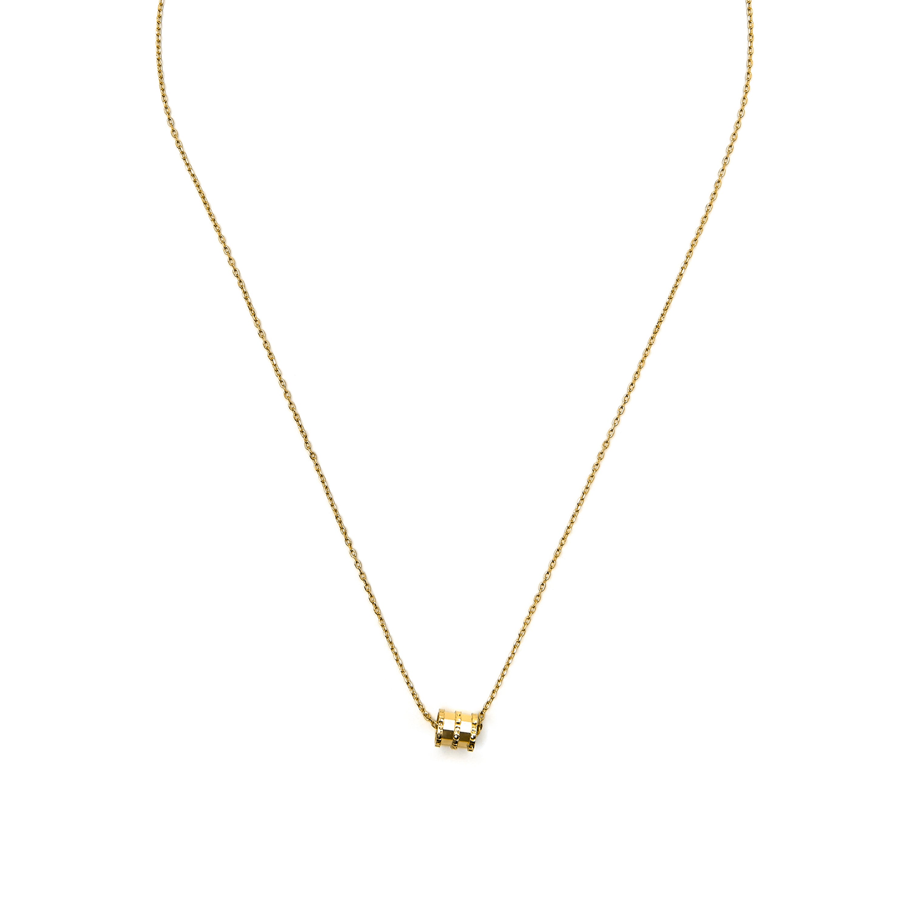 Collar de Plata de Ley 925 y Circonita Brillante acabado oro amarillo de 18k - Shanax