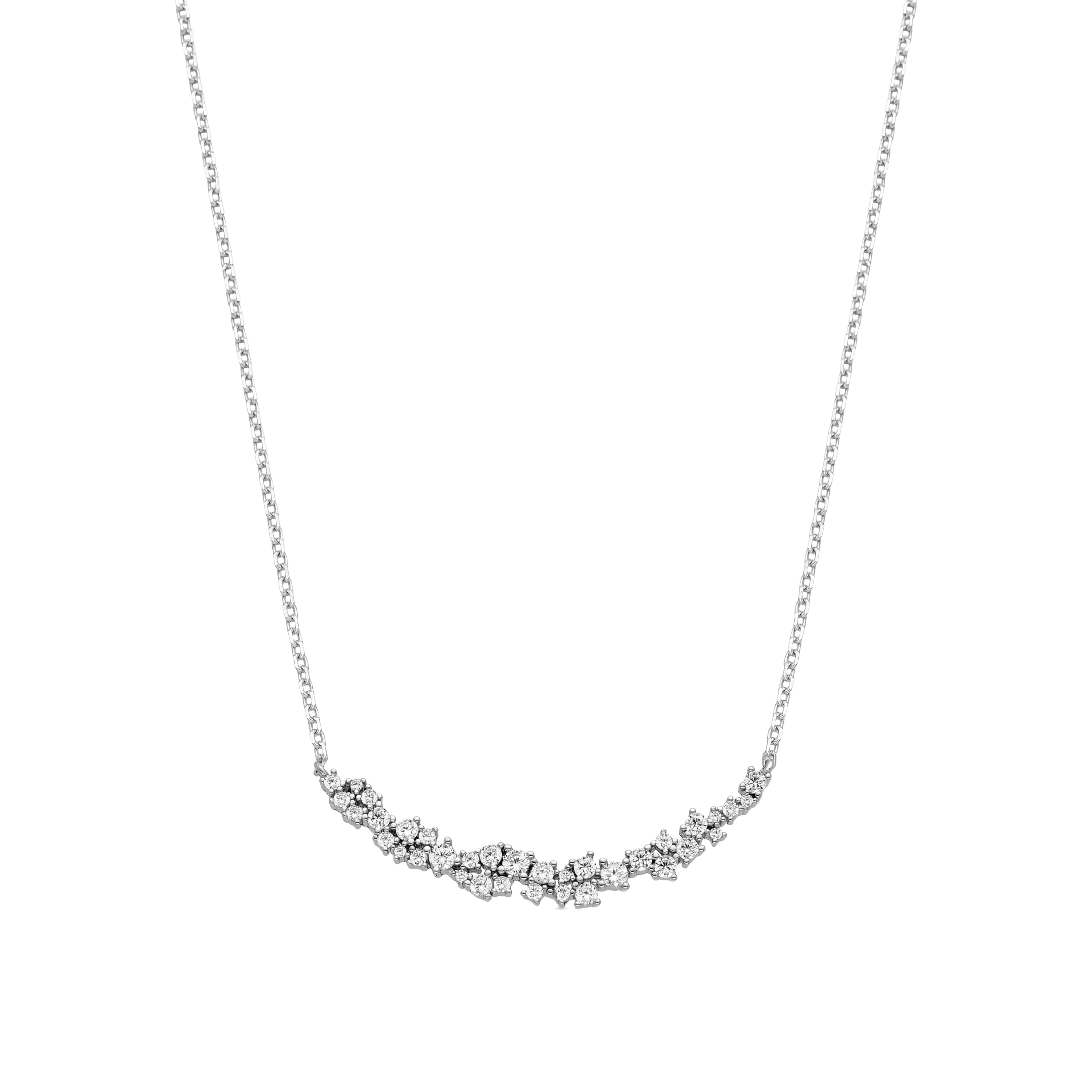 Collar de Plata de Ley 925 y Circonita Brillante acabado en rodio - Icrom