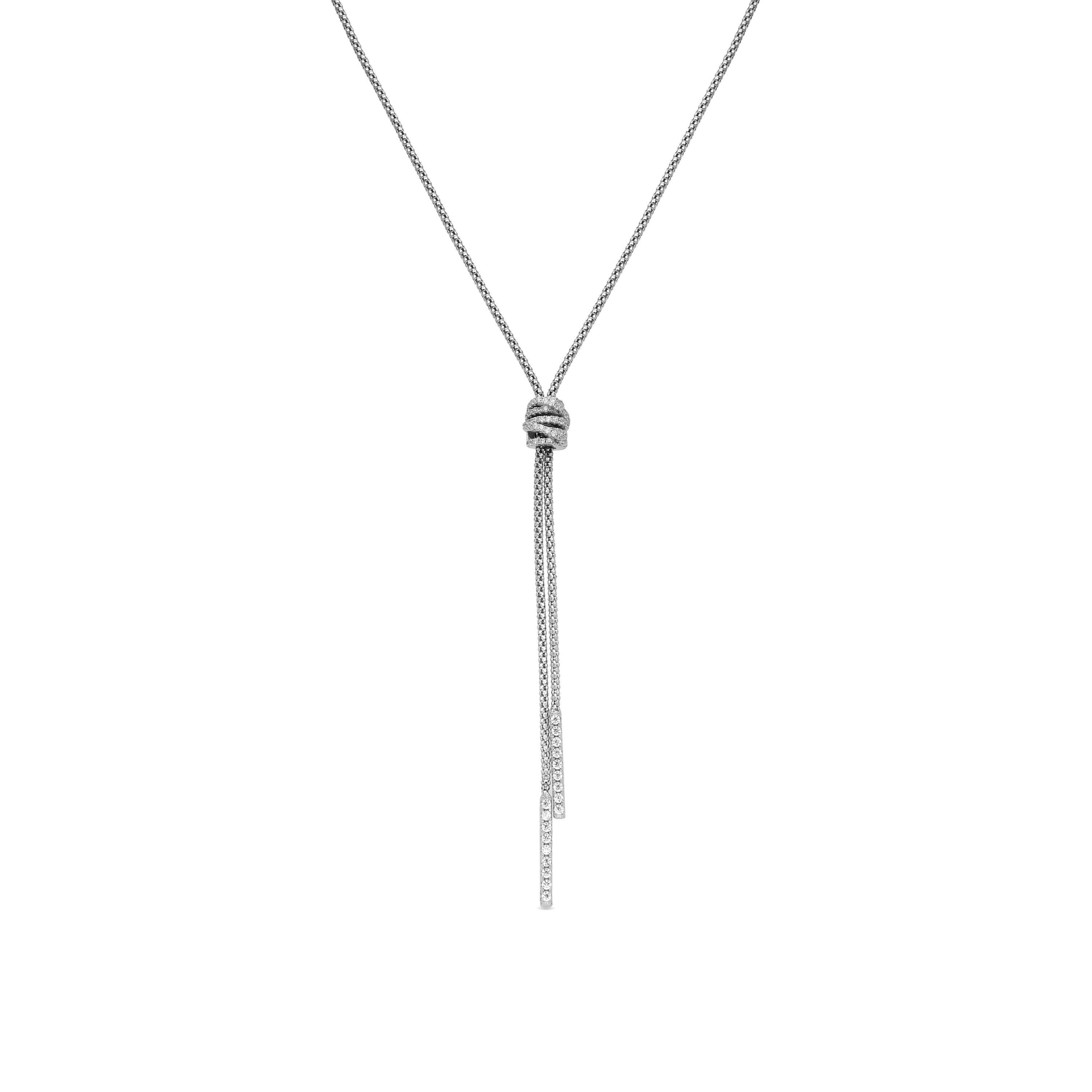 Collar de Plata de Ley 925 y Circonita Brillante acabado rodio - Cakan