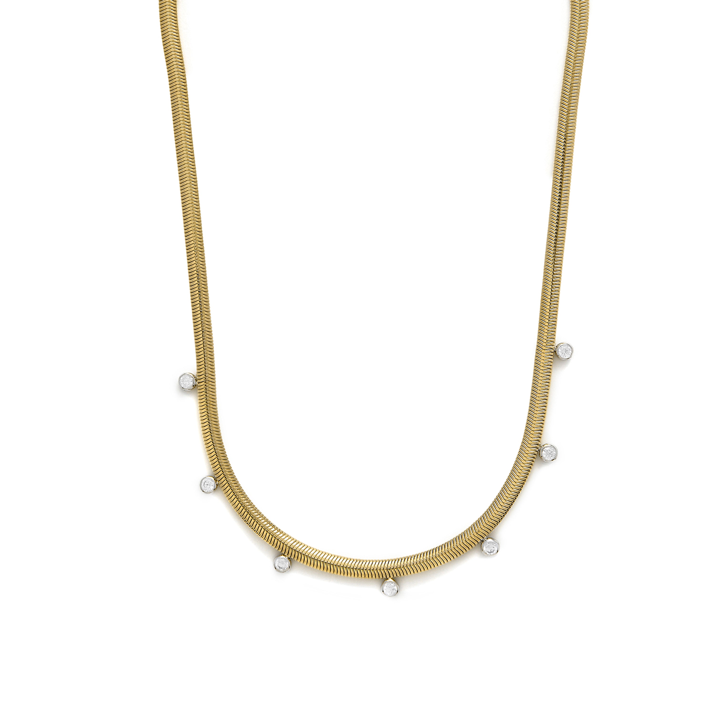 Collar de Plata de Ley 925 y Circonita Brillante acabado en oro amarillo 18k - Ranius