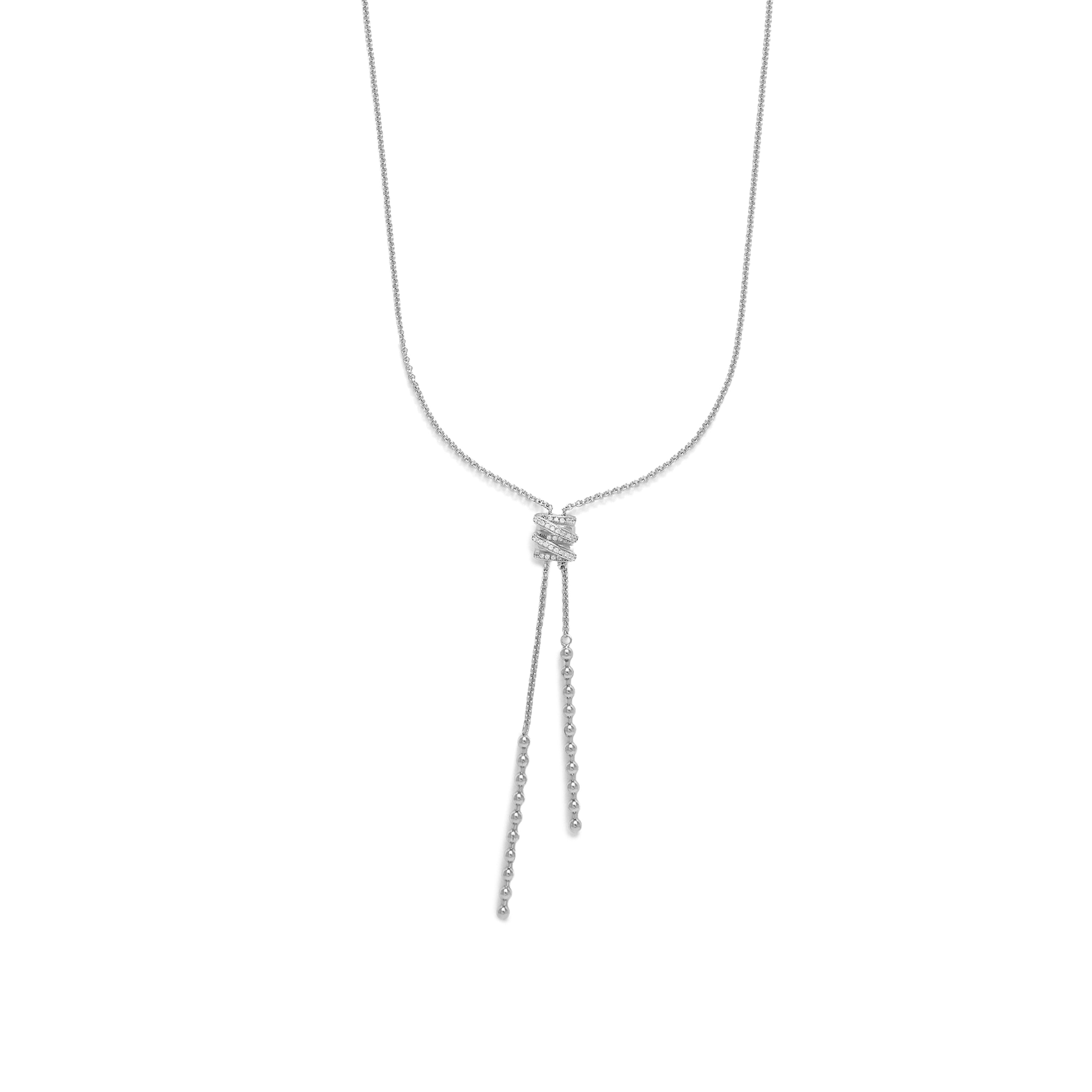 Collar de Plata de Ley 925 y Circonita Brillante acabado en rodio - Mitru