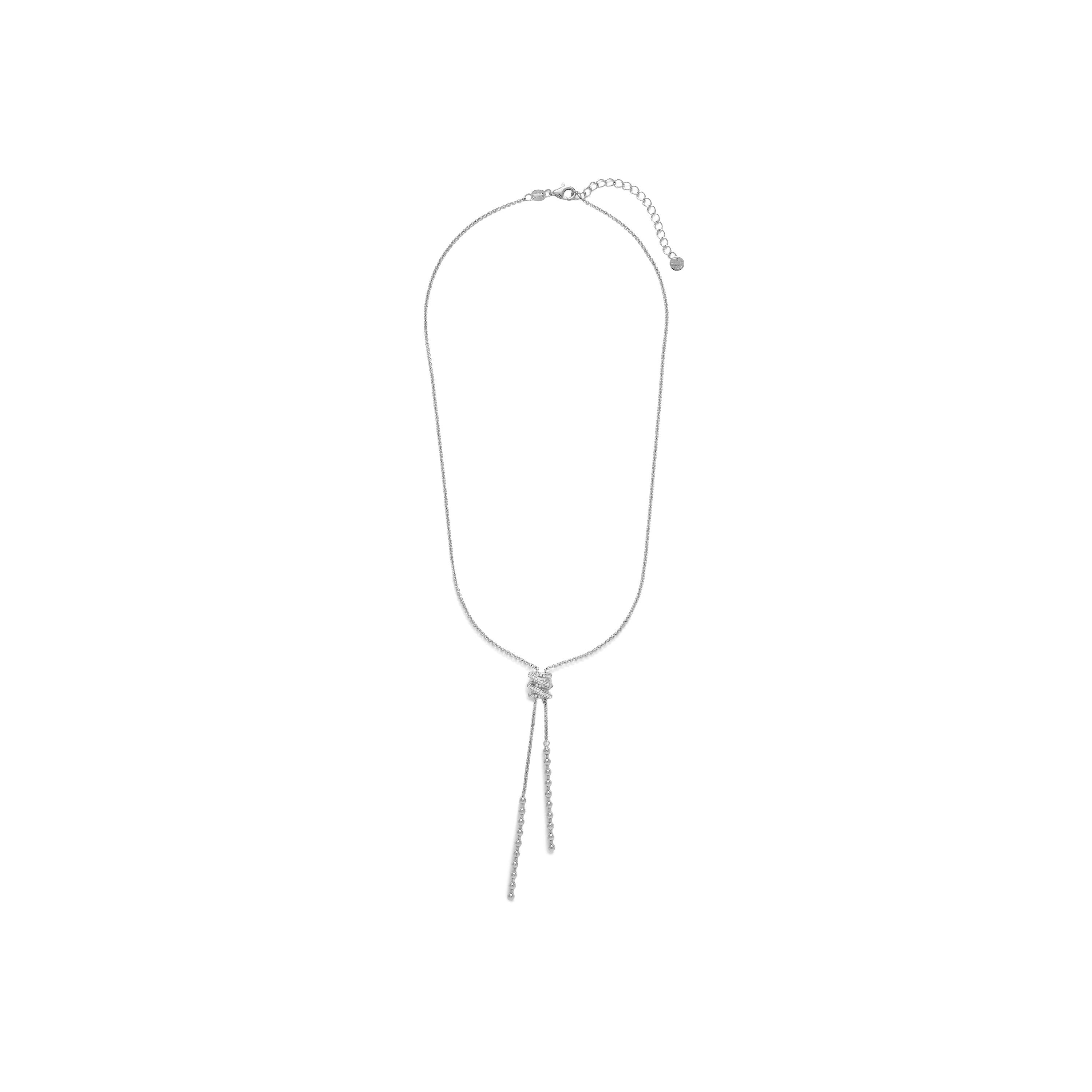 Collar de Plata de Ley 925 y Circonita Brillante acabado en rodio - Mitru