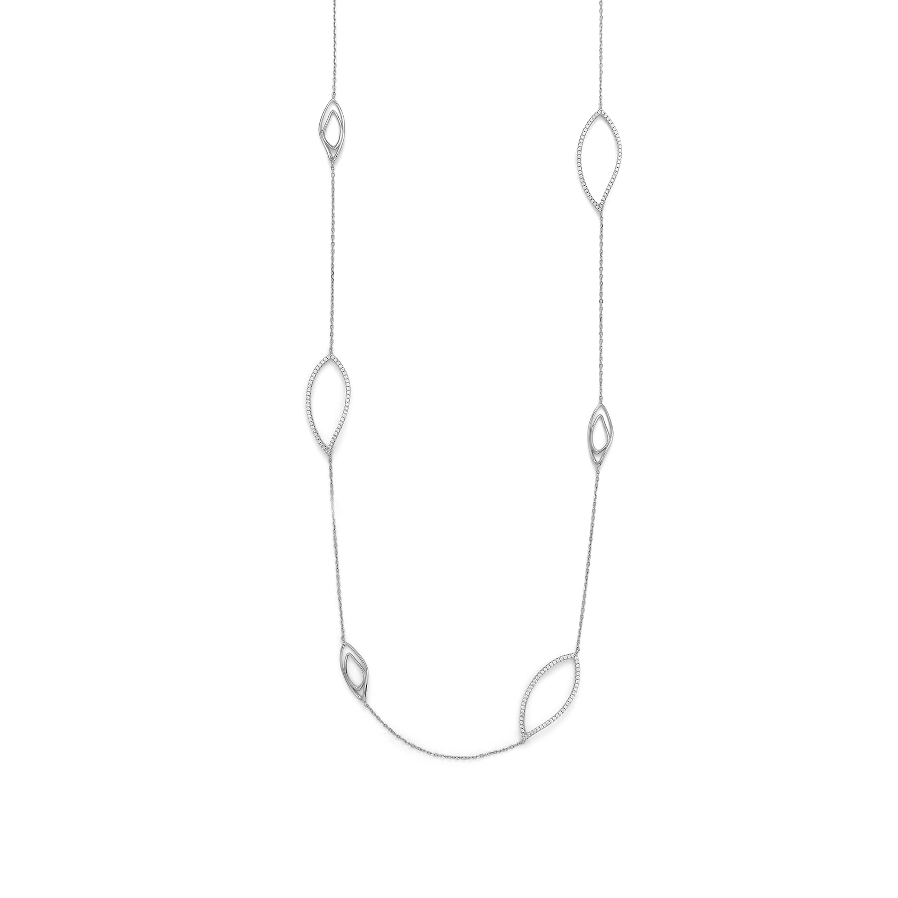 Collar de Plata de Ley 925 y Circonita Brillante acabado en rodio - Zorne