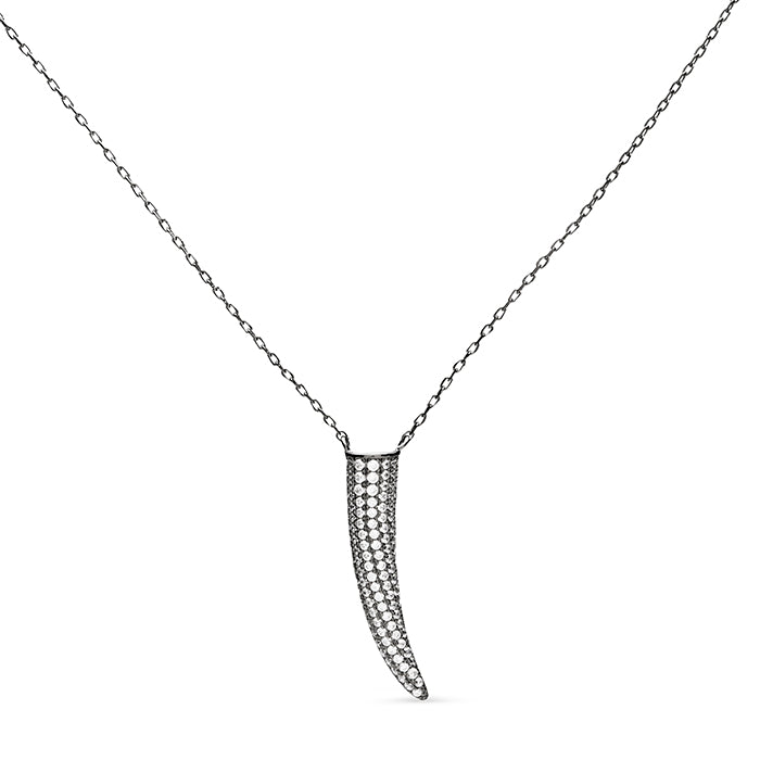 Collar de Plata de Ley 925 acabado en rutenio negro - Lorbia