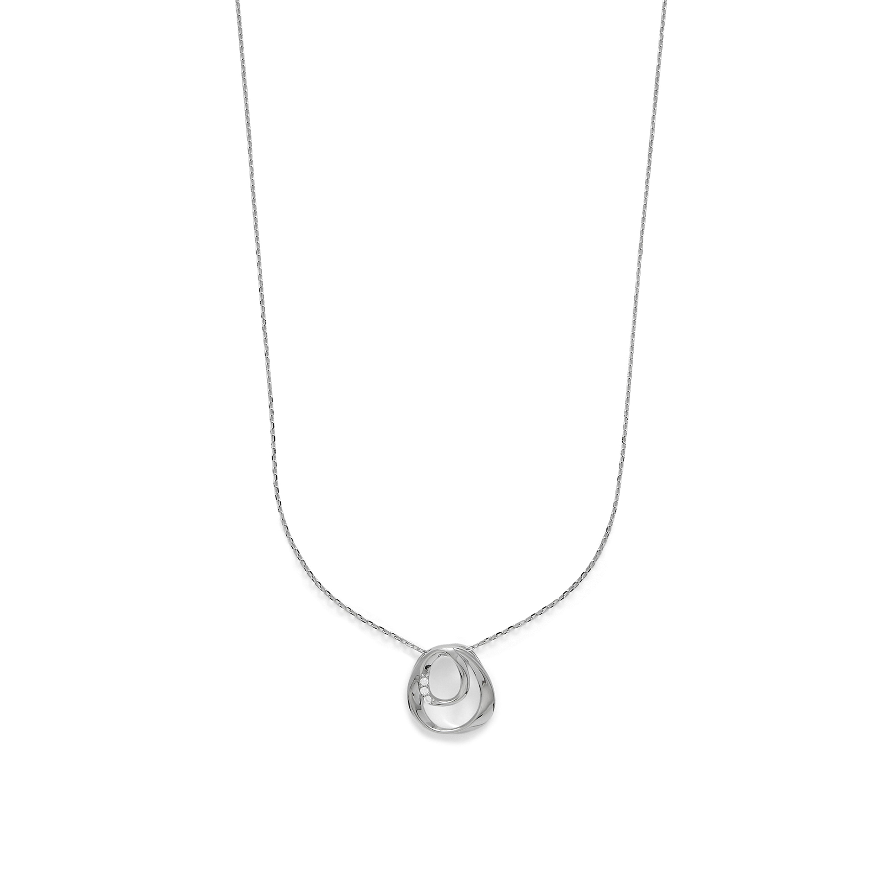 Collar de Plata de Ley 925 y Circonita Brillante acabado en rodio - Alal