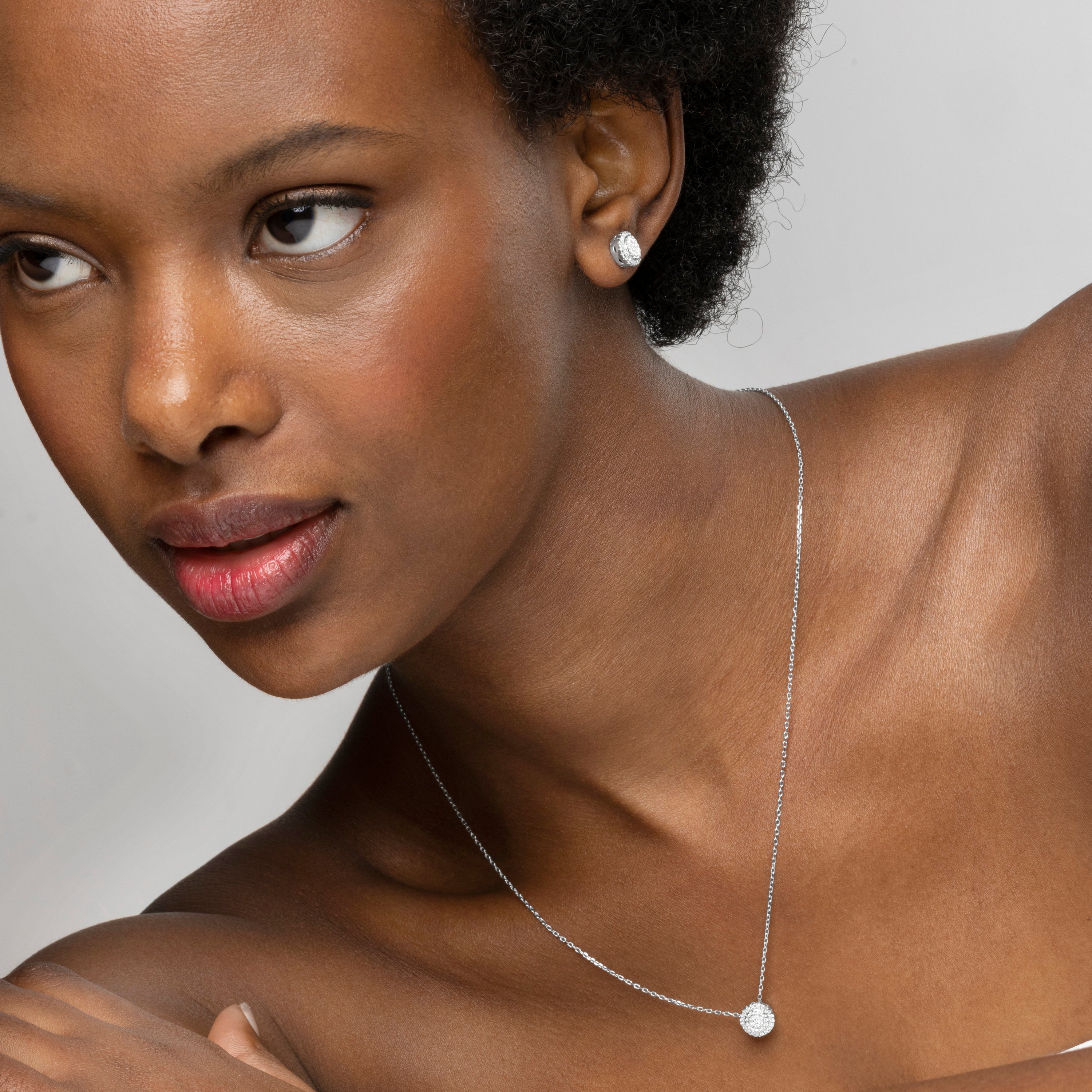 Collar de Plata de Ley 925 y Circonita Brillante acabado en rodio - Ziadri