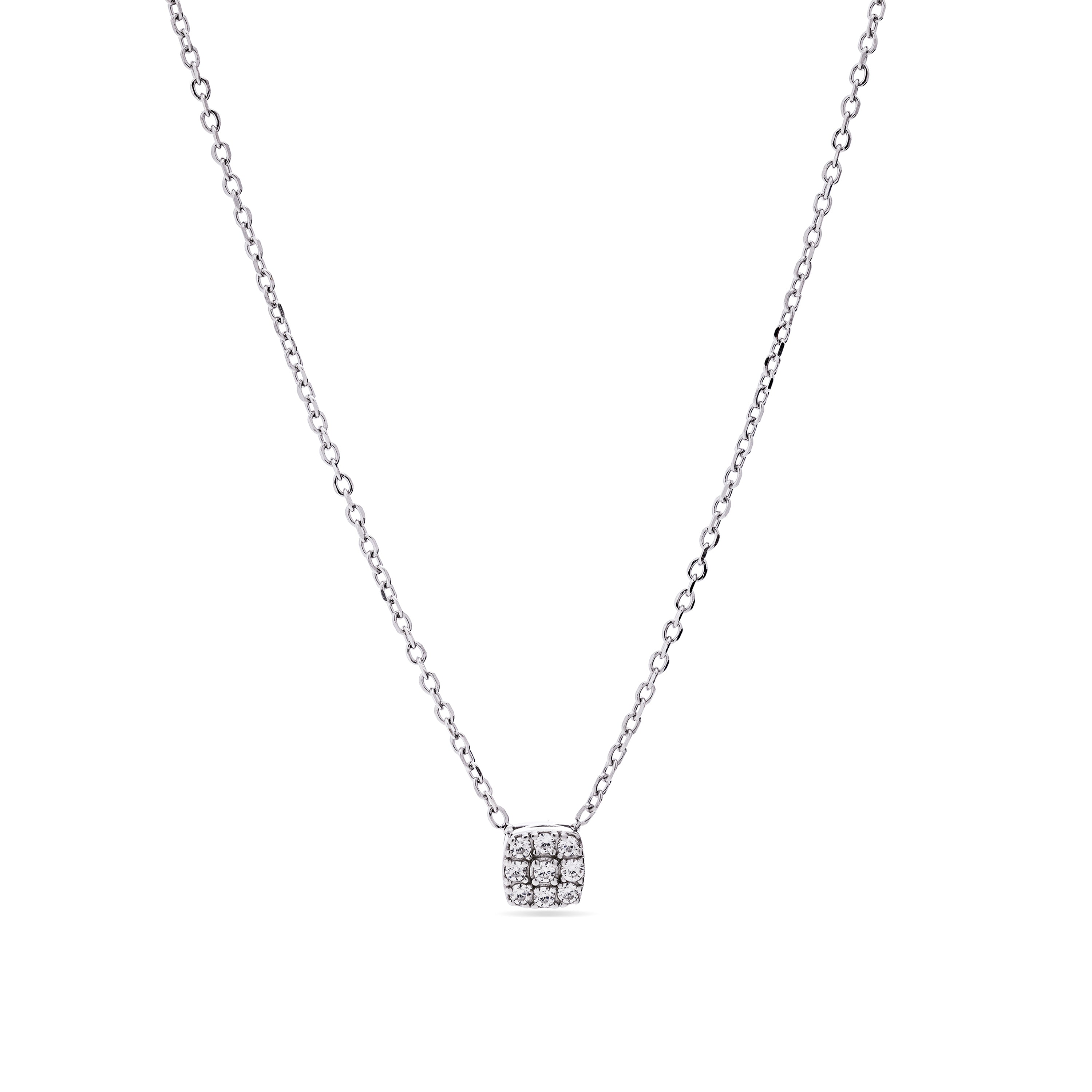 Collar de Plata de Ley 925 y Circonita Brillante acabado en rodio - Niea