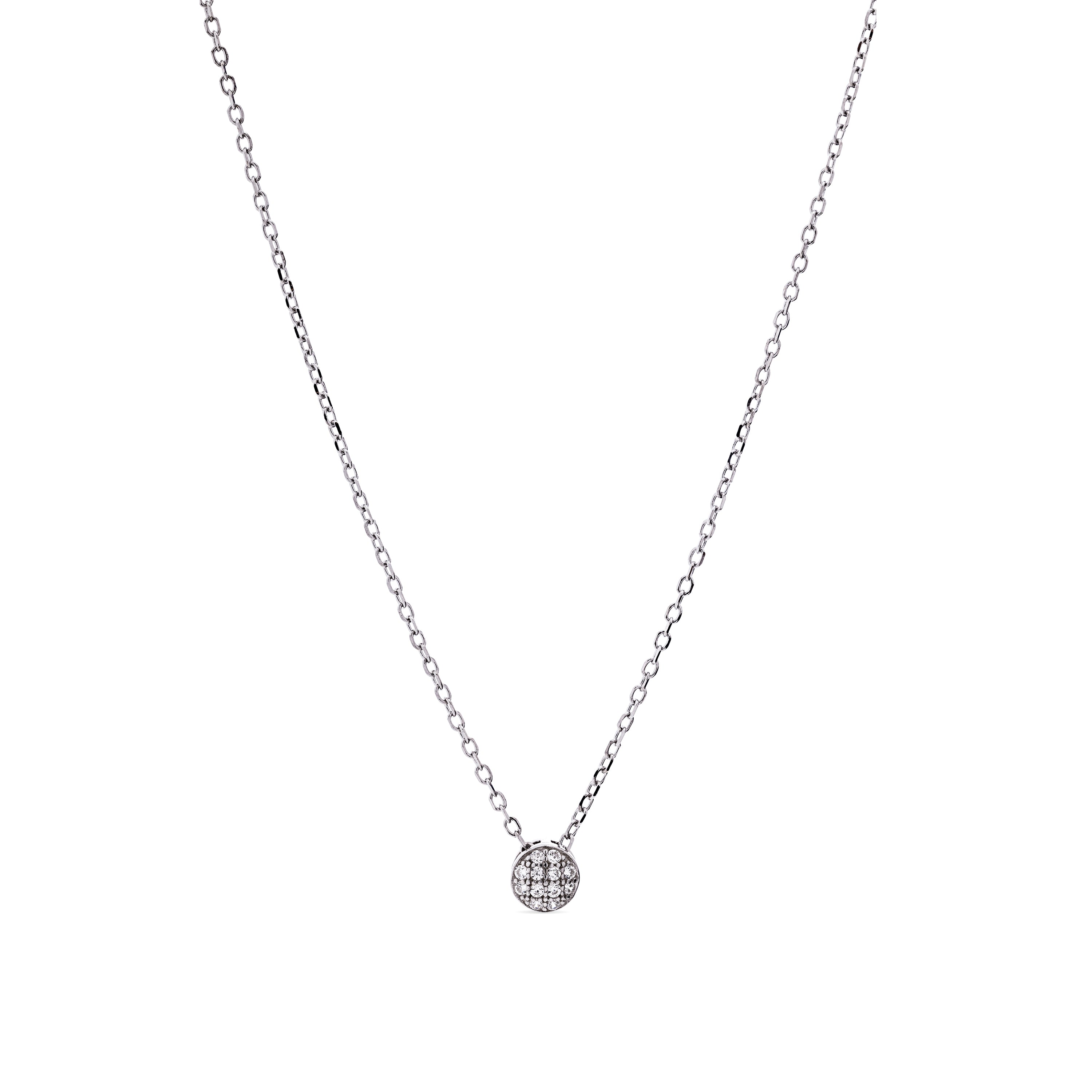 Collar de Plata de Ley 925 y Circonita Brillante acabado en rodio - Micmir