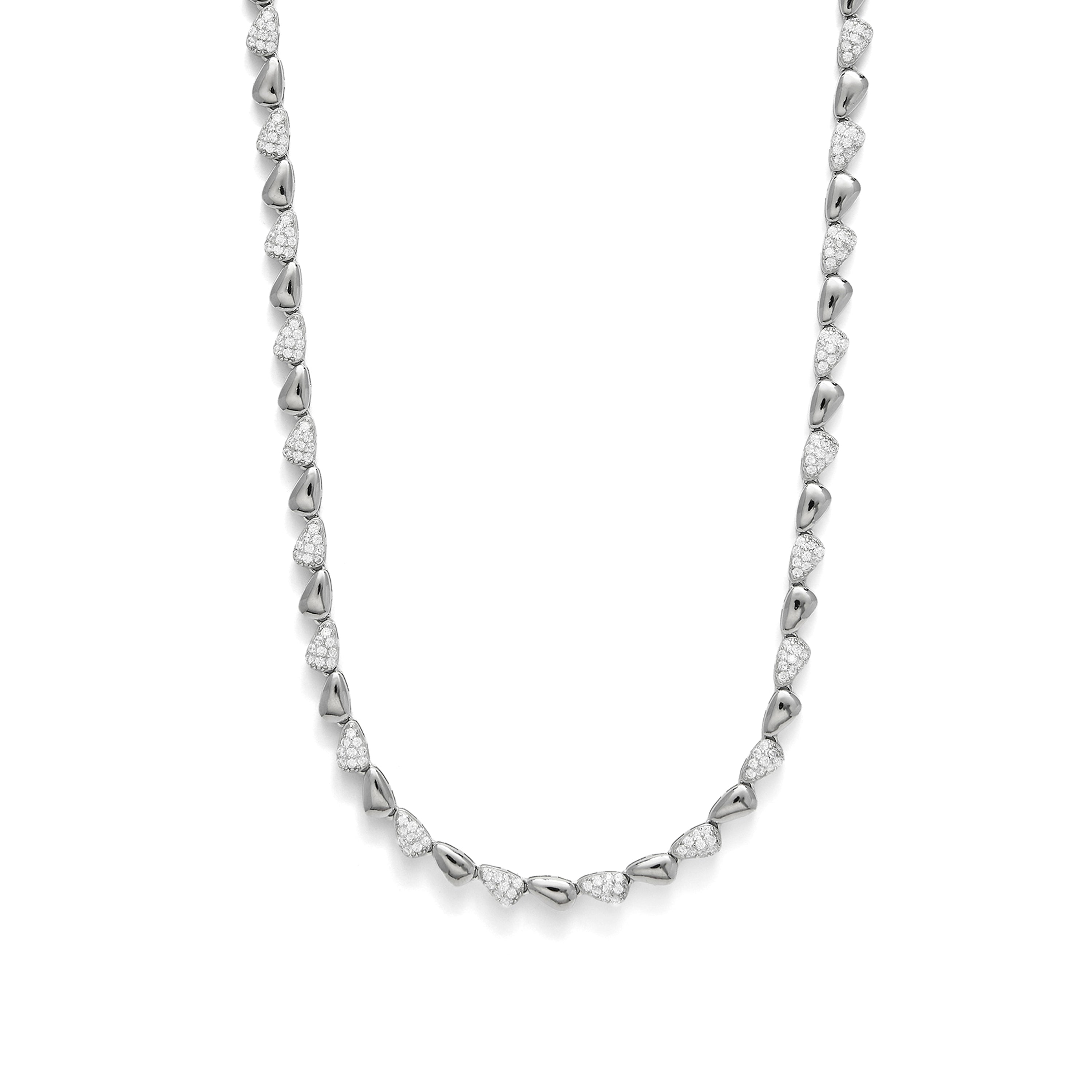 Collar de Plata de Ley 925 y Circonita Brillante acabado en rodio - Radlon