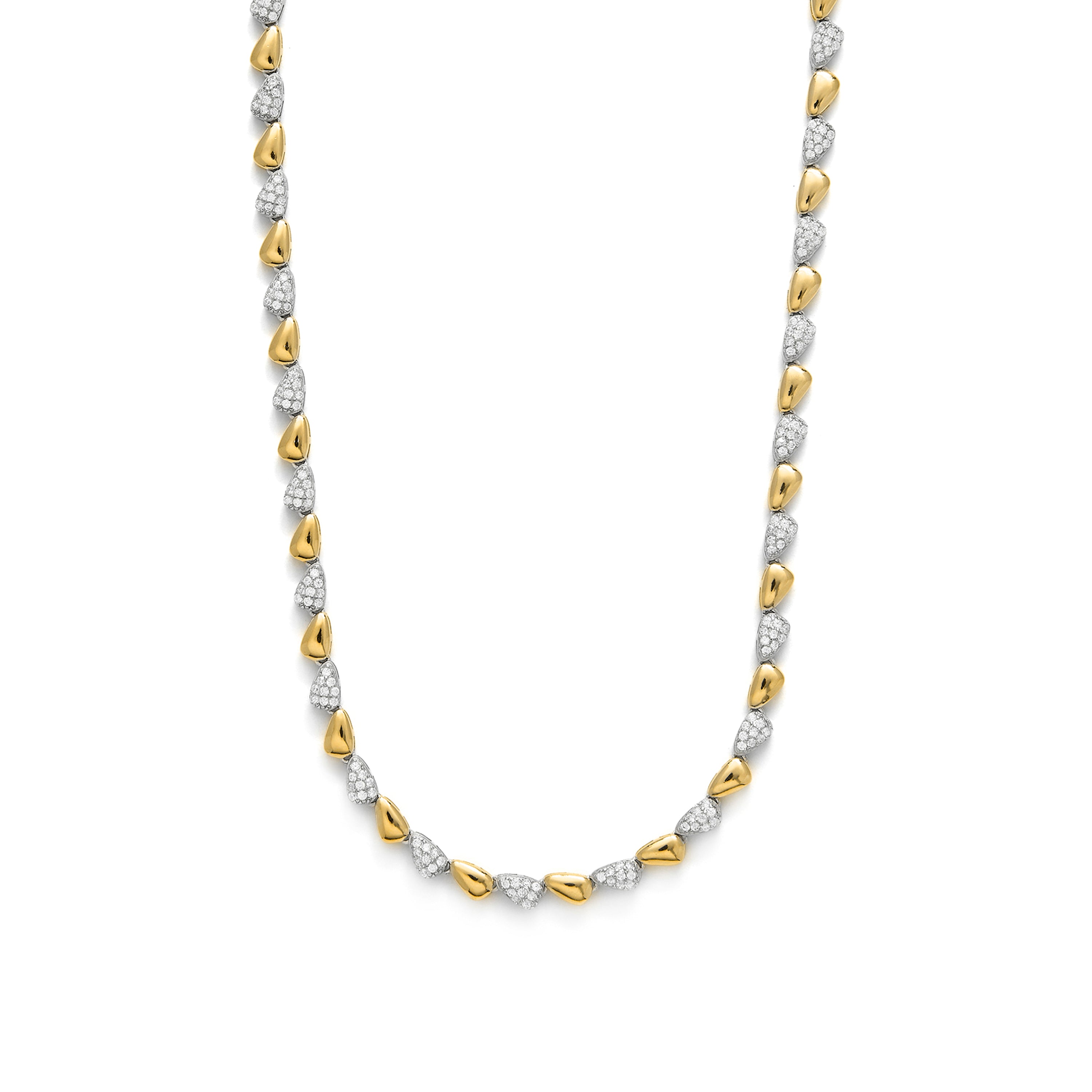 Collar de Plata de Ley 925 y Circonita Brillante acabado en oro amarillo 18k - Radlon