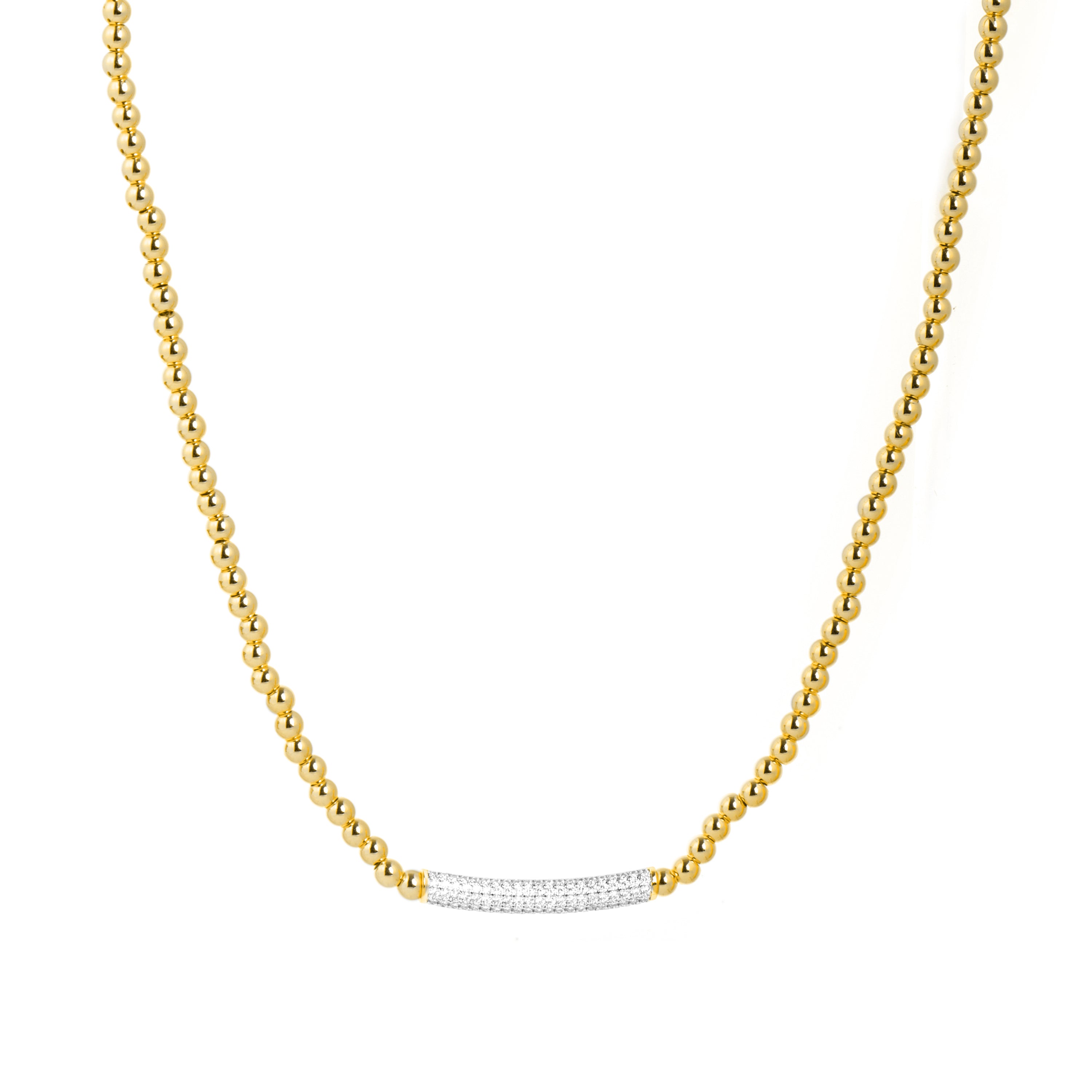 Collar de Circonita Brillante acabado en oro amarillo 18k - Basfri