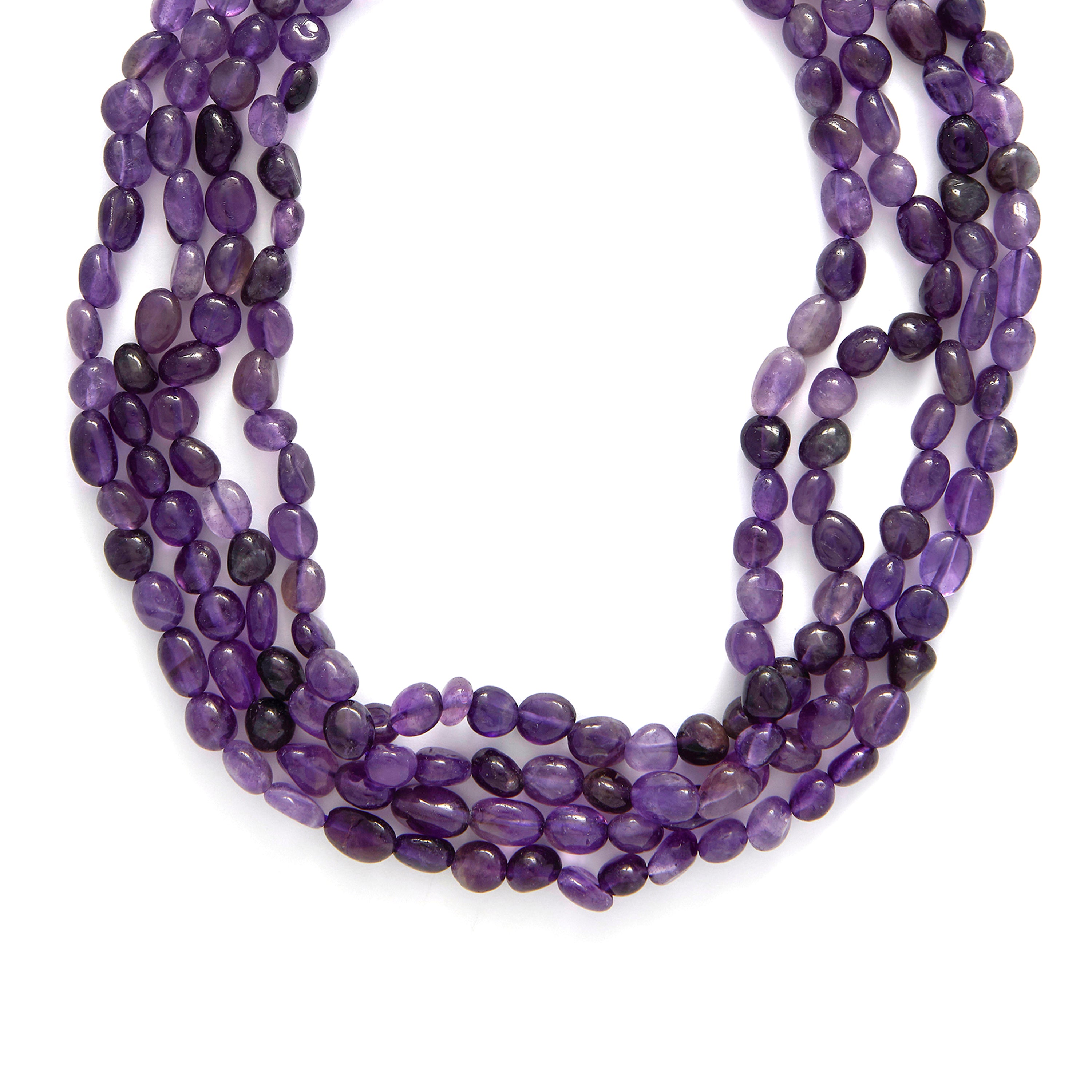 Collar de Plata de Ley 925 y Amatista Natural acabado en oro amarillo 18k - Koripo