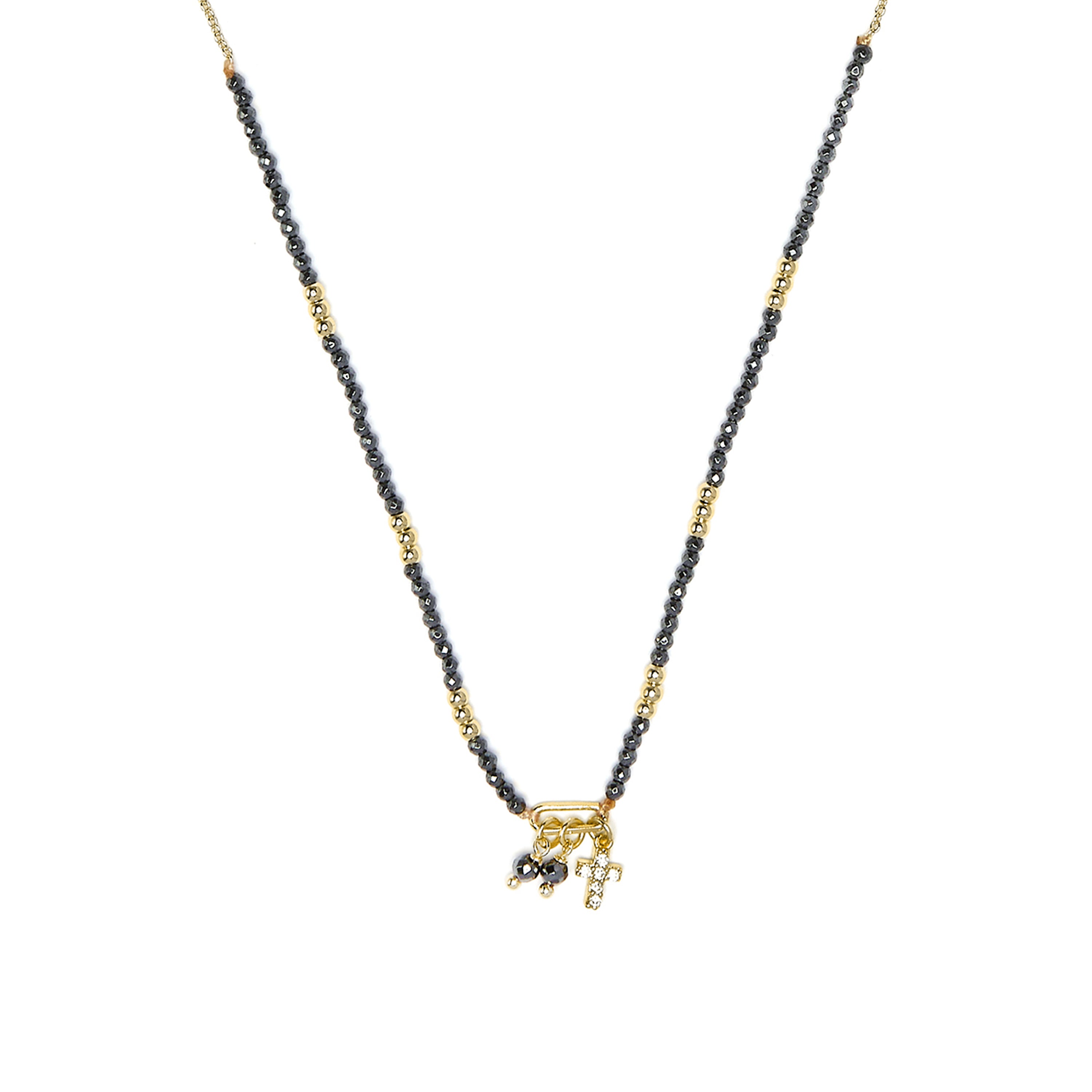 Collar de Plata de Ley 925 y Circonita Brillante acabado en oro amarillo 18k - Phanvas