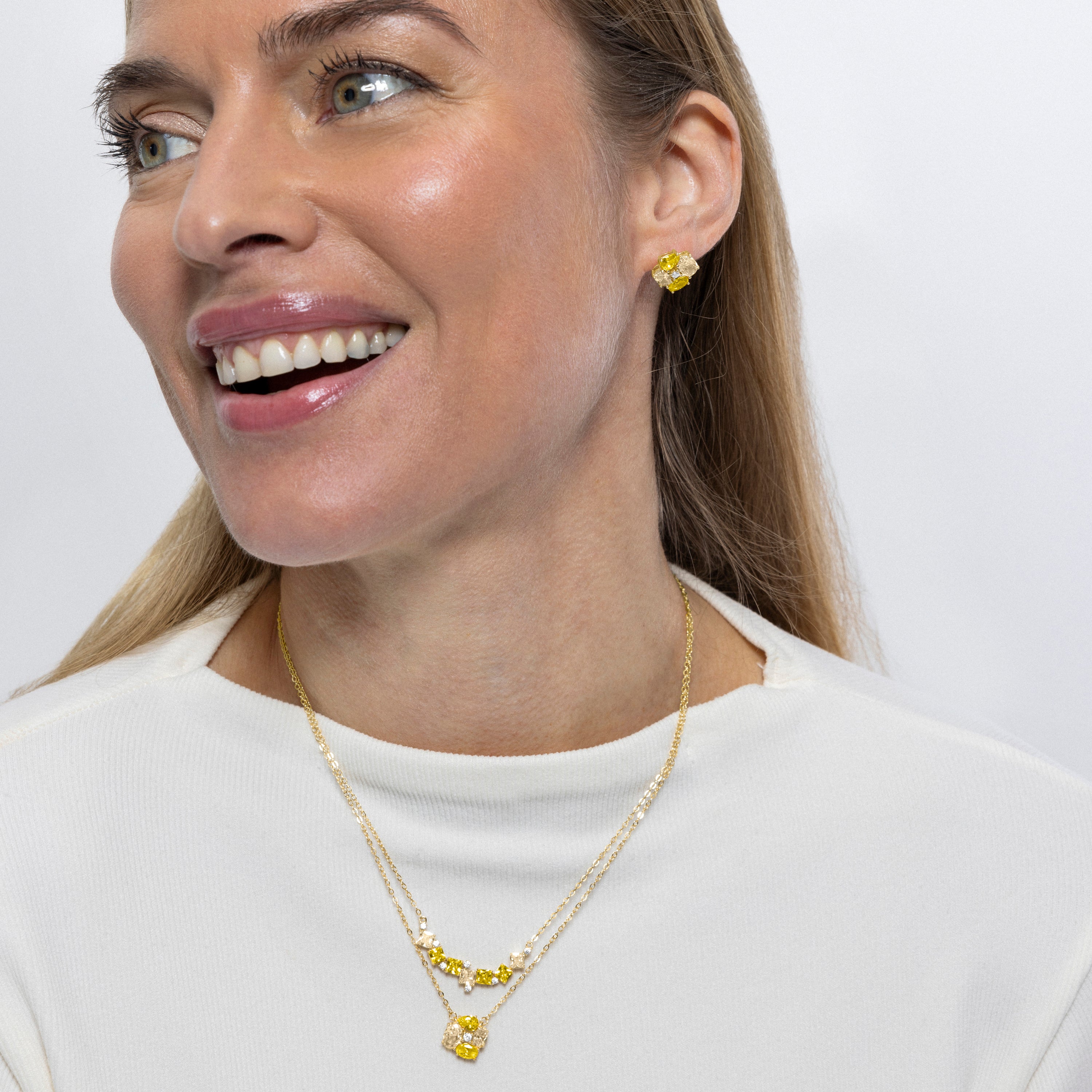 Collar de Plata de Ley 925 y Padparadscha acabado en oro amarillo de 18k - Ilsah